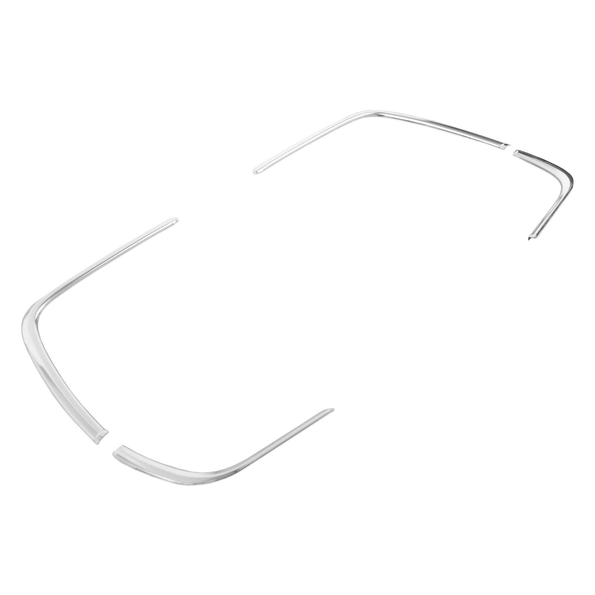 Halogen light frames (trims) — Chrome, Stainless steel, Polished
