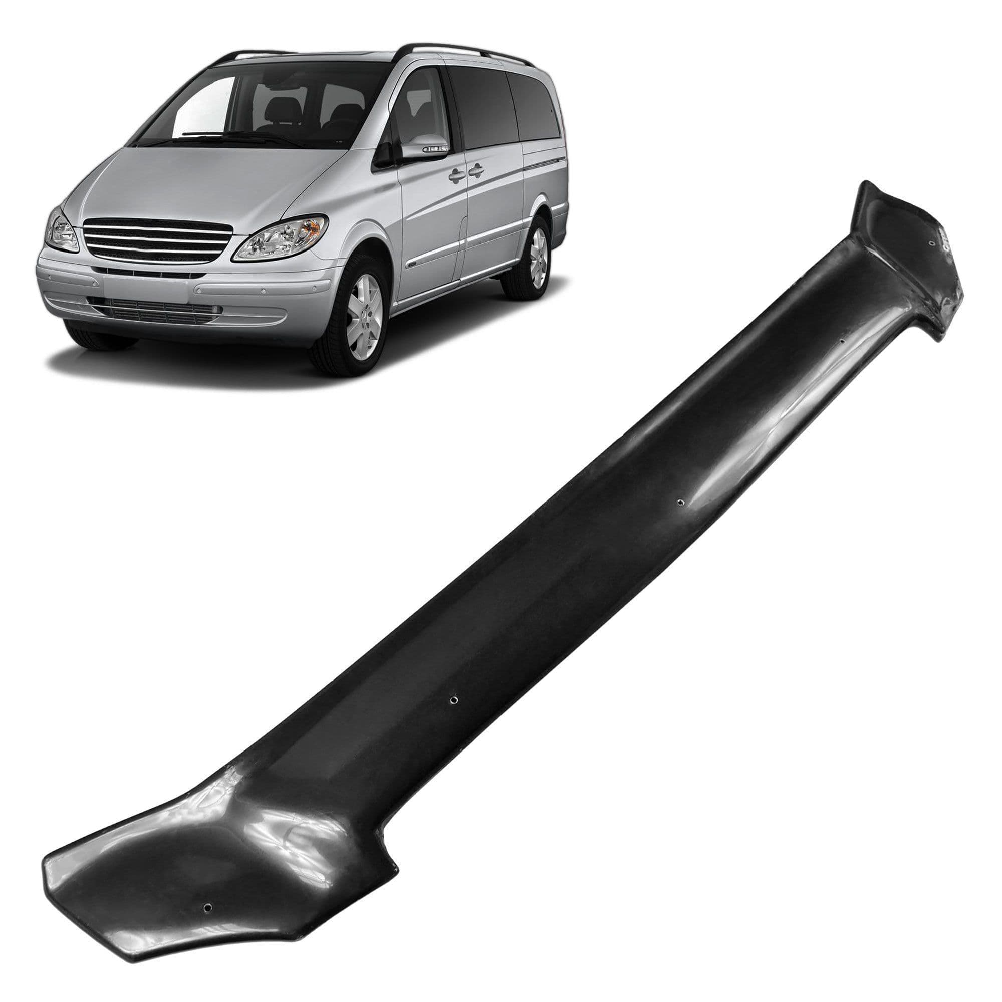 Bonnet guard — Black, ABS plastic, Shiny
