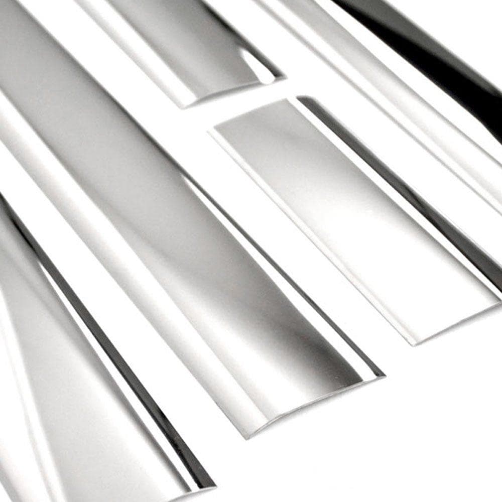 Moulures de portes latérales — Chrome, Acier inoxydable, Poli