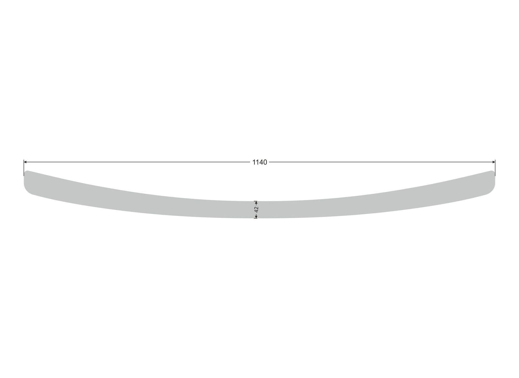 Rear bumper trim — Chrome, Stainless steel, Polished