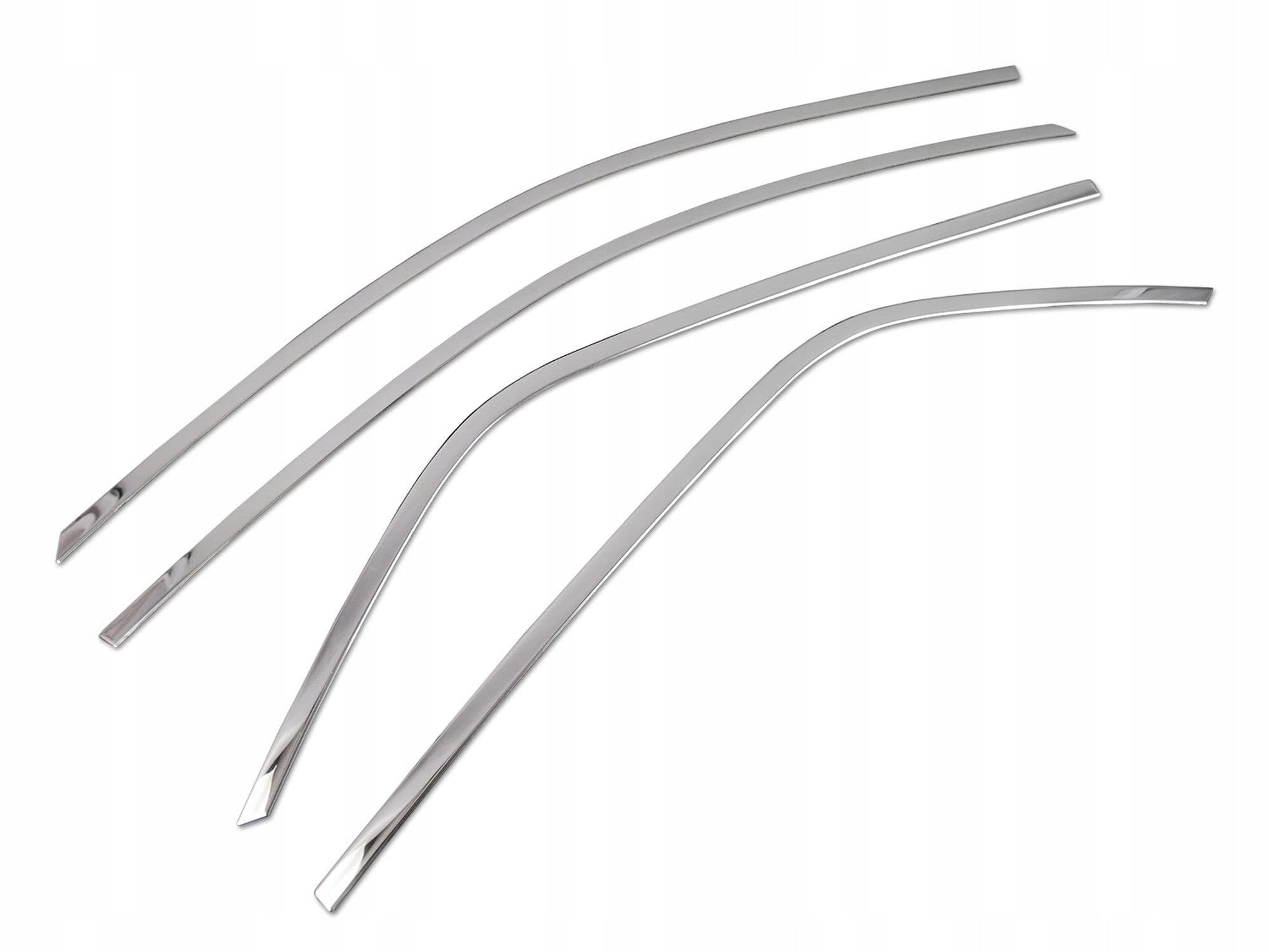 Moulures au-dessus des vitres latérales — Chrome, Acier inoxydable, Poli