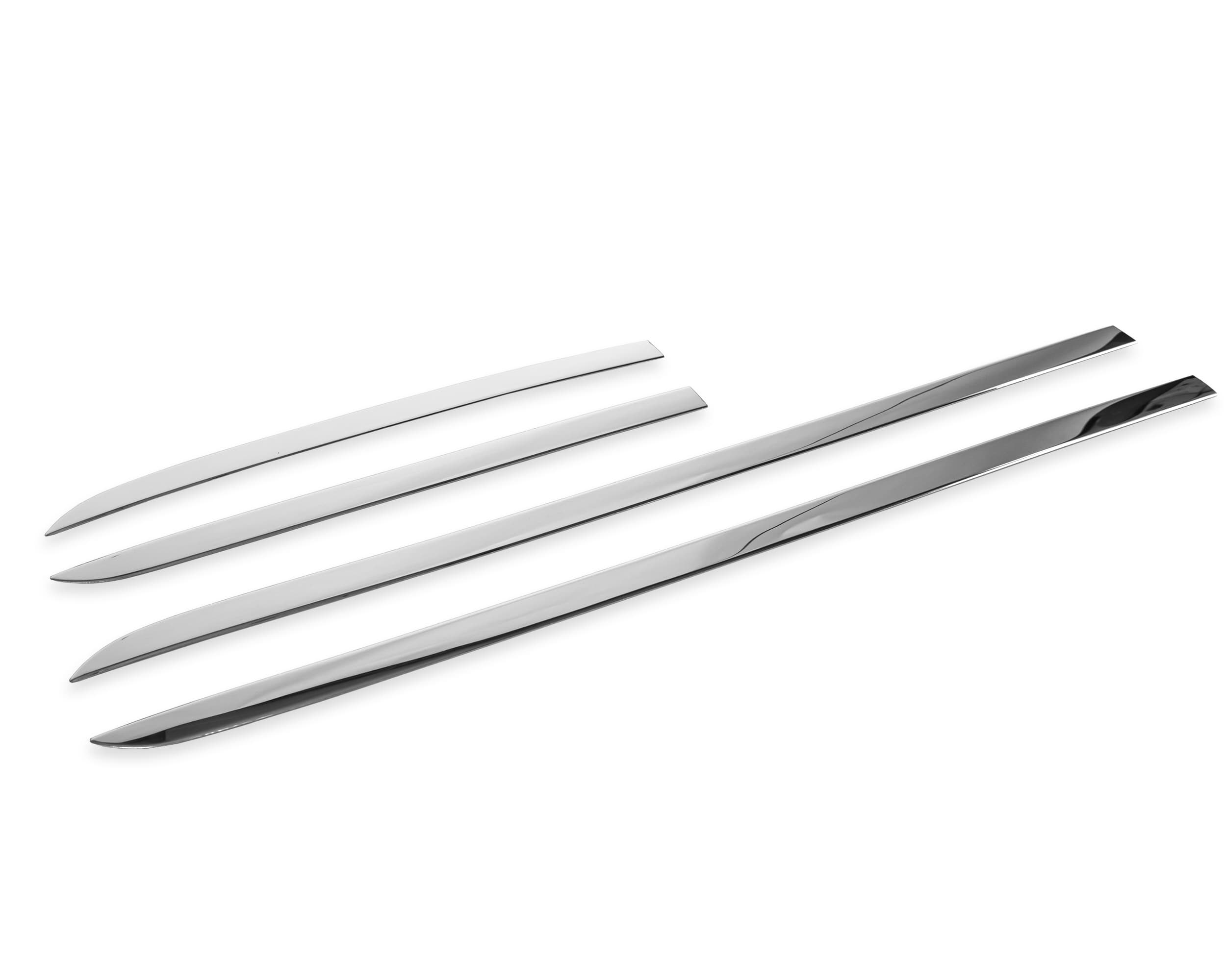Side door trims — Chrome, Stainless steel, Polished