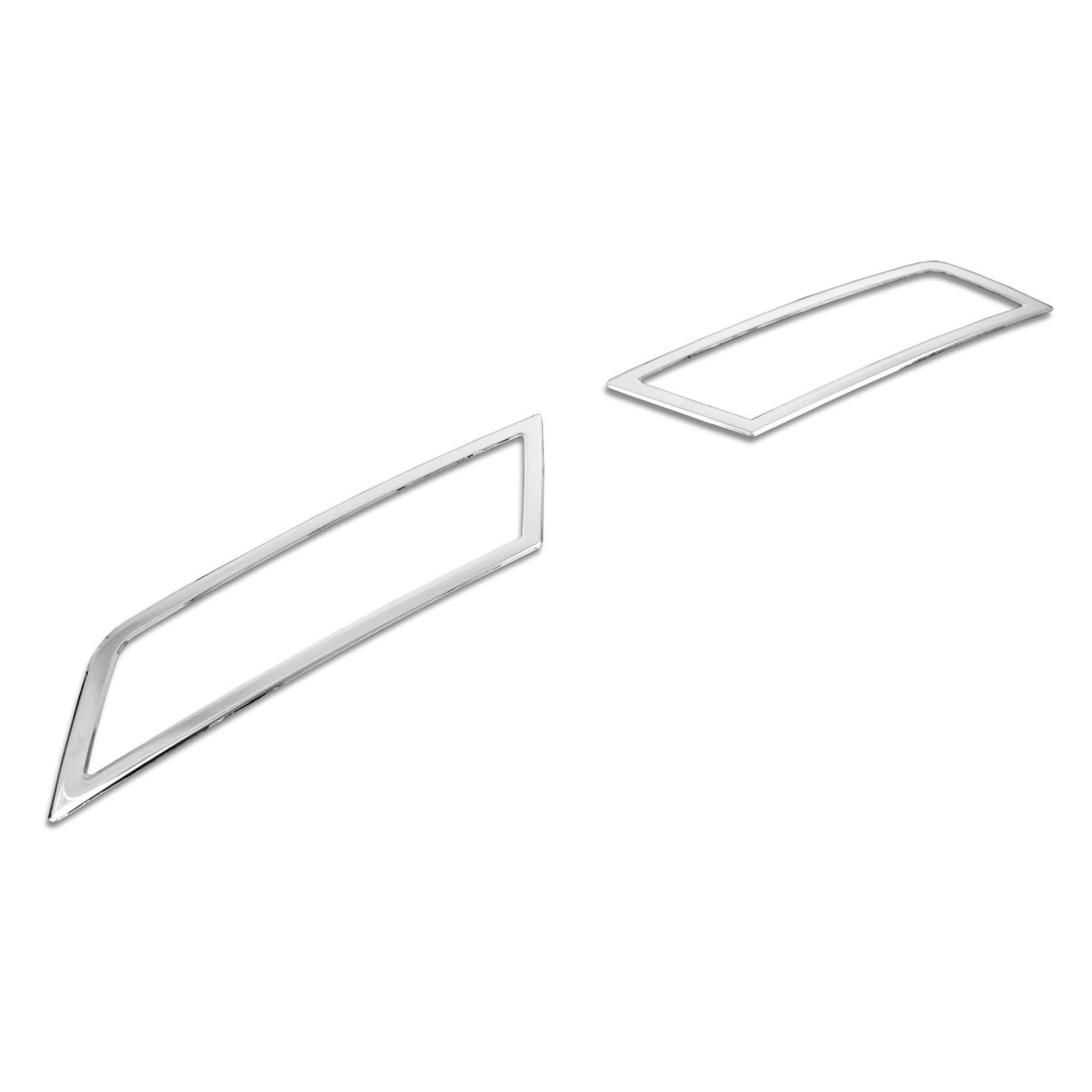 Halogen light frames (trims) — Chrome, Stainless steel, Polished
