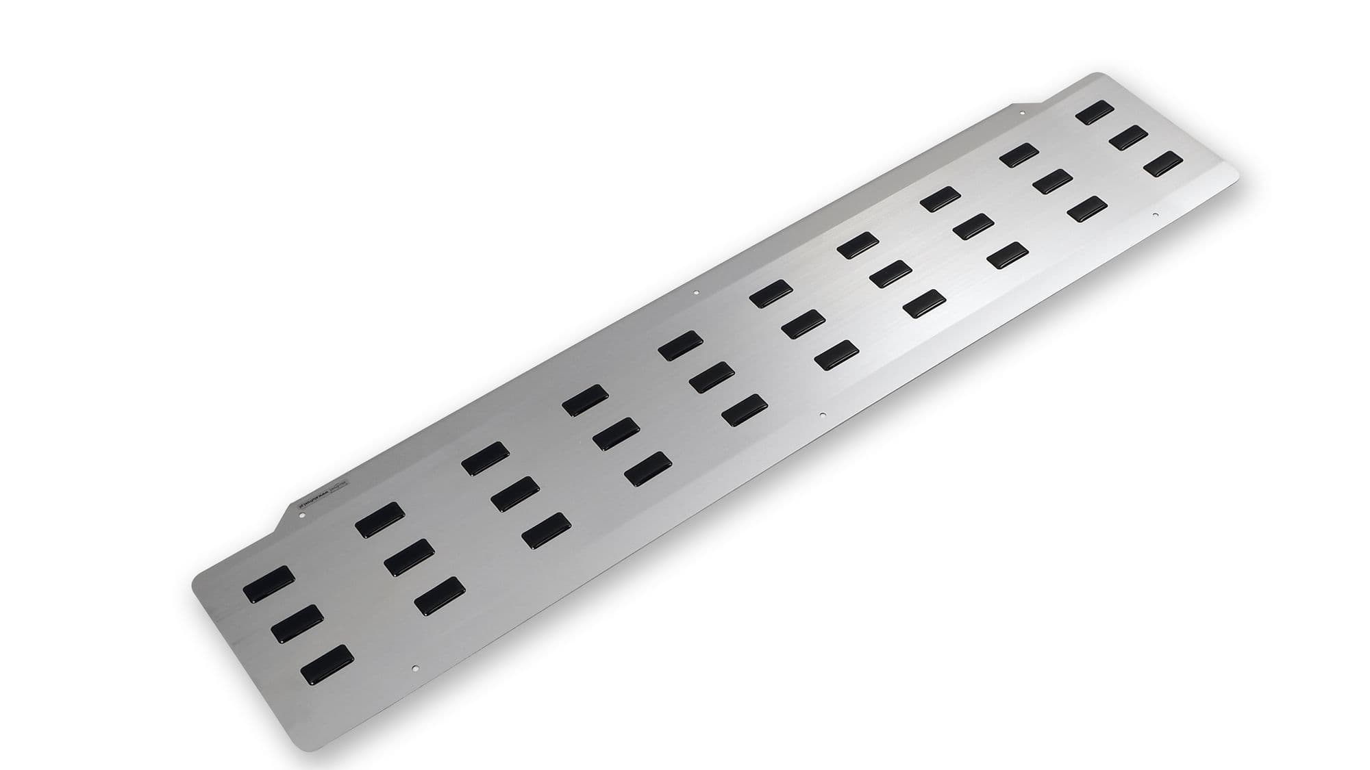 Covers for left rear interior steps — Black | Silver, Stainless steel, Polished
