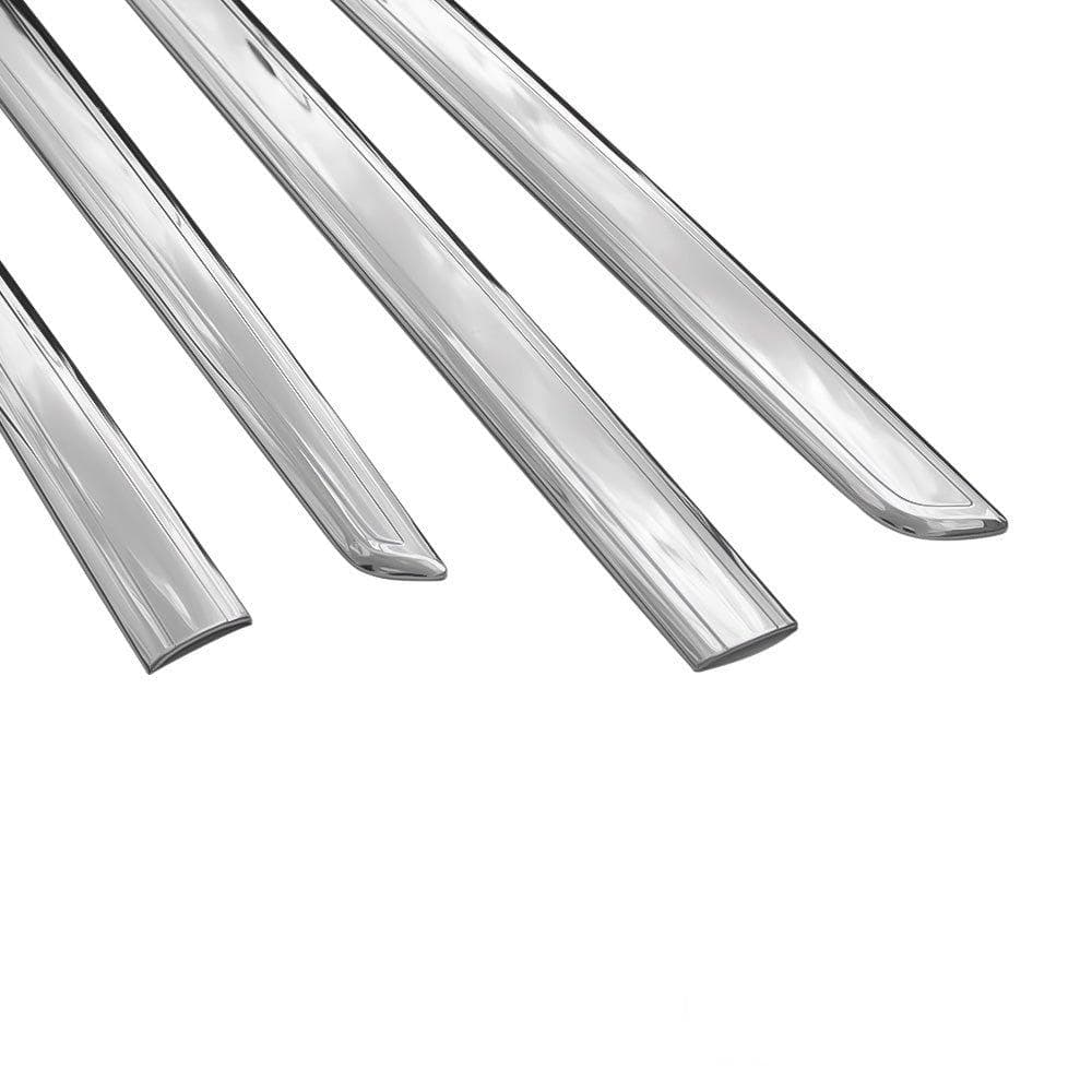 Moulures de portes latérales — Chrome, Acier inoxydable, Poli
