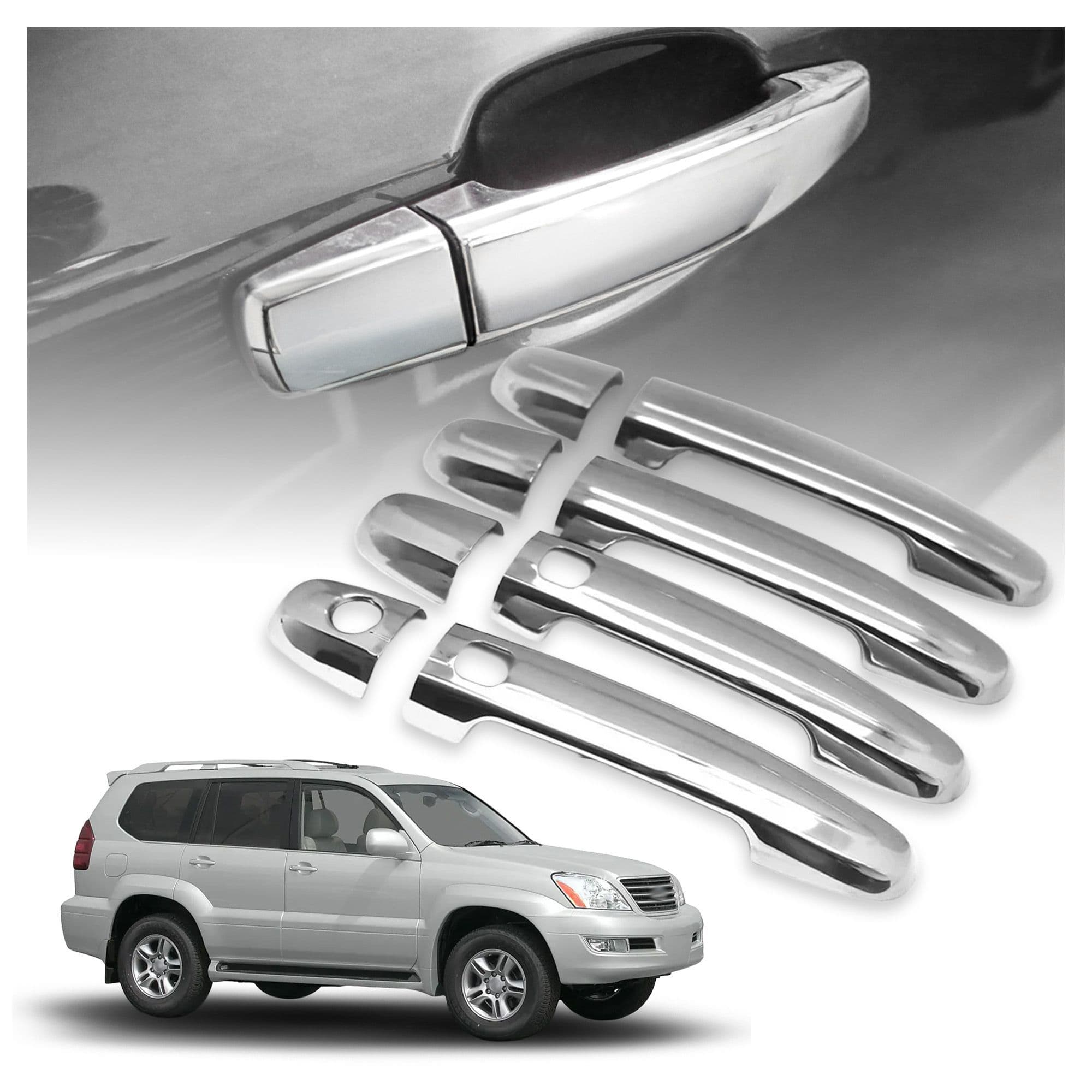 Tailgate handle cover — Chrome, Stainless steel, Polished