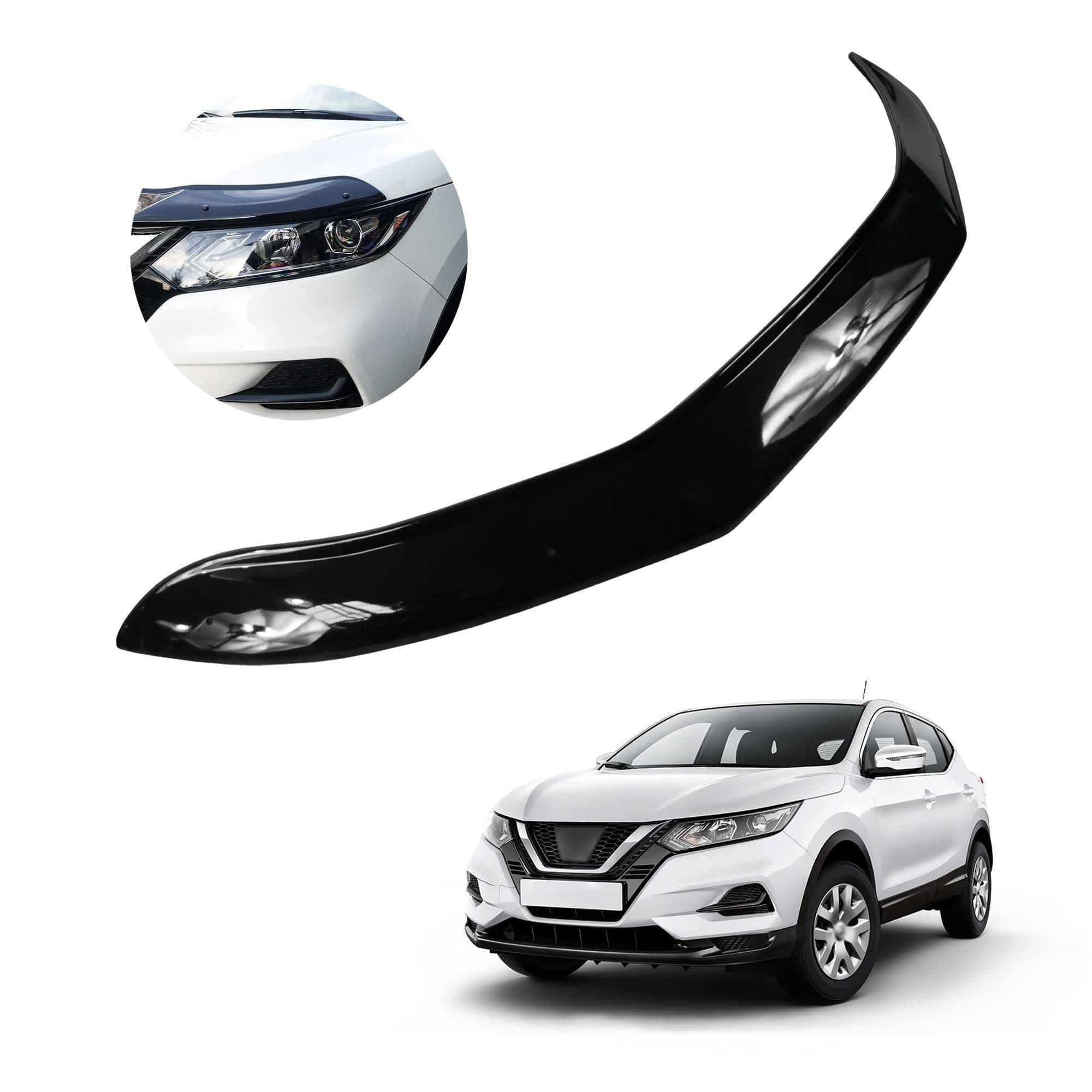 Bonnet guard — Black, ABS plastic, Shiny