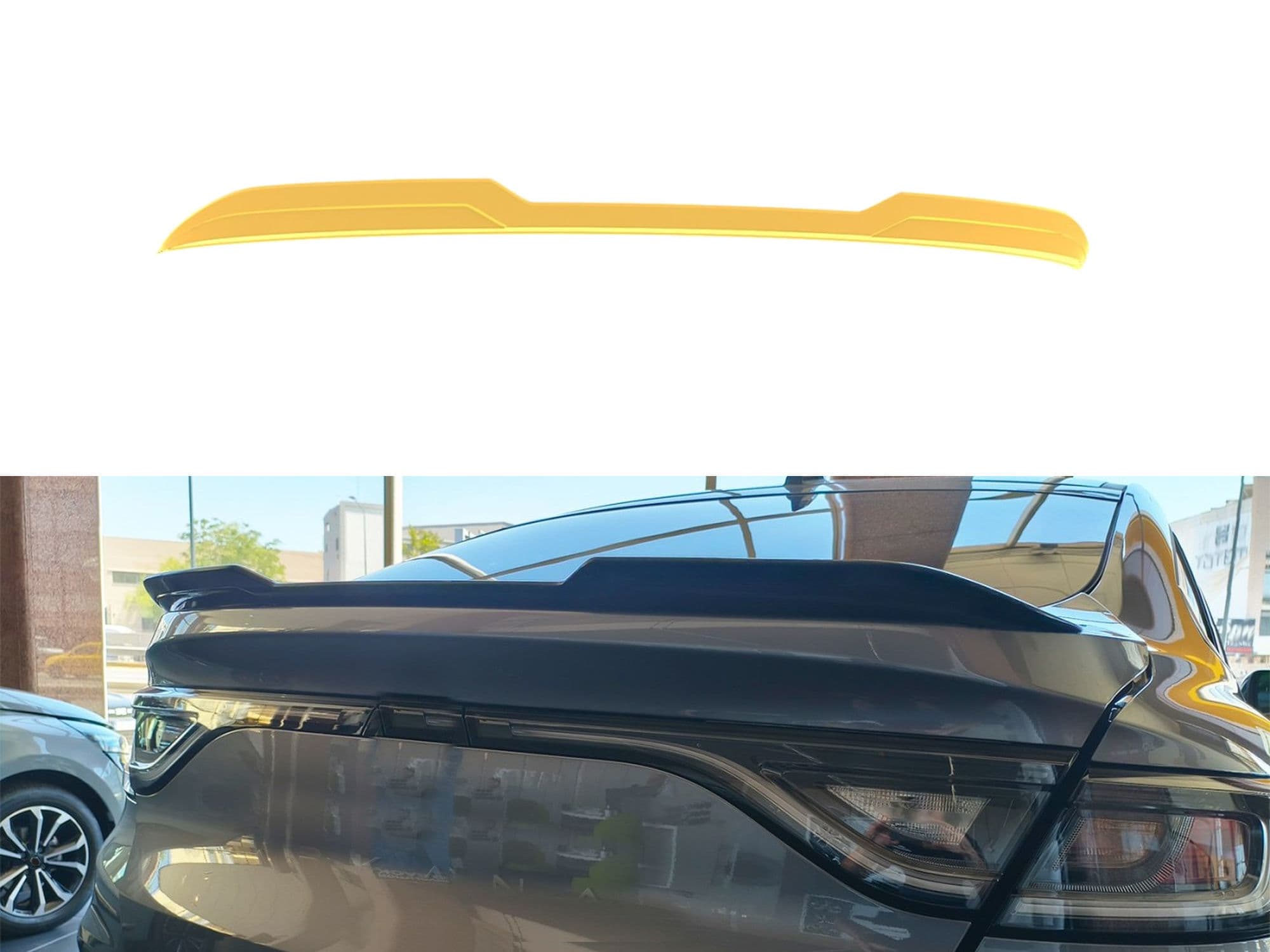Rear tailgate wing / spoiler — Polyurethane, For painting