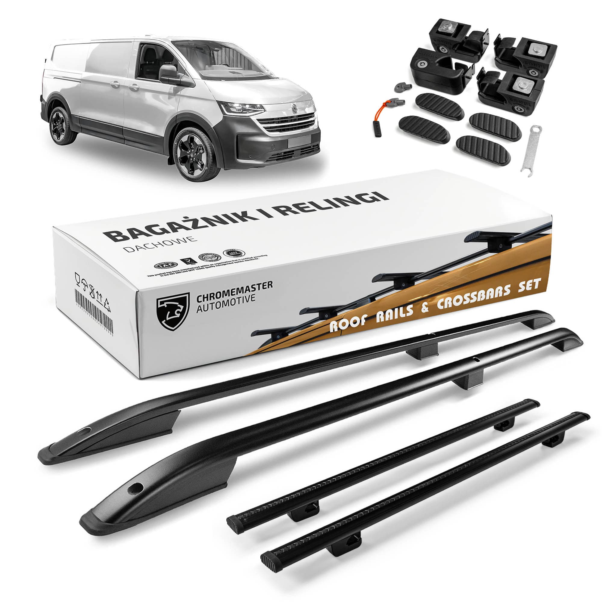 Roof rails with cross bars included SKYPORT — Black, Aluminum | Plastic, Painted
