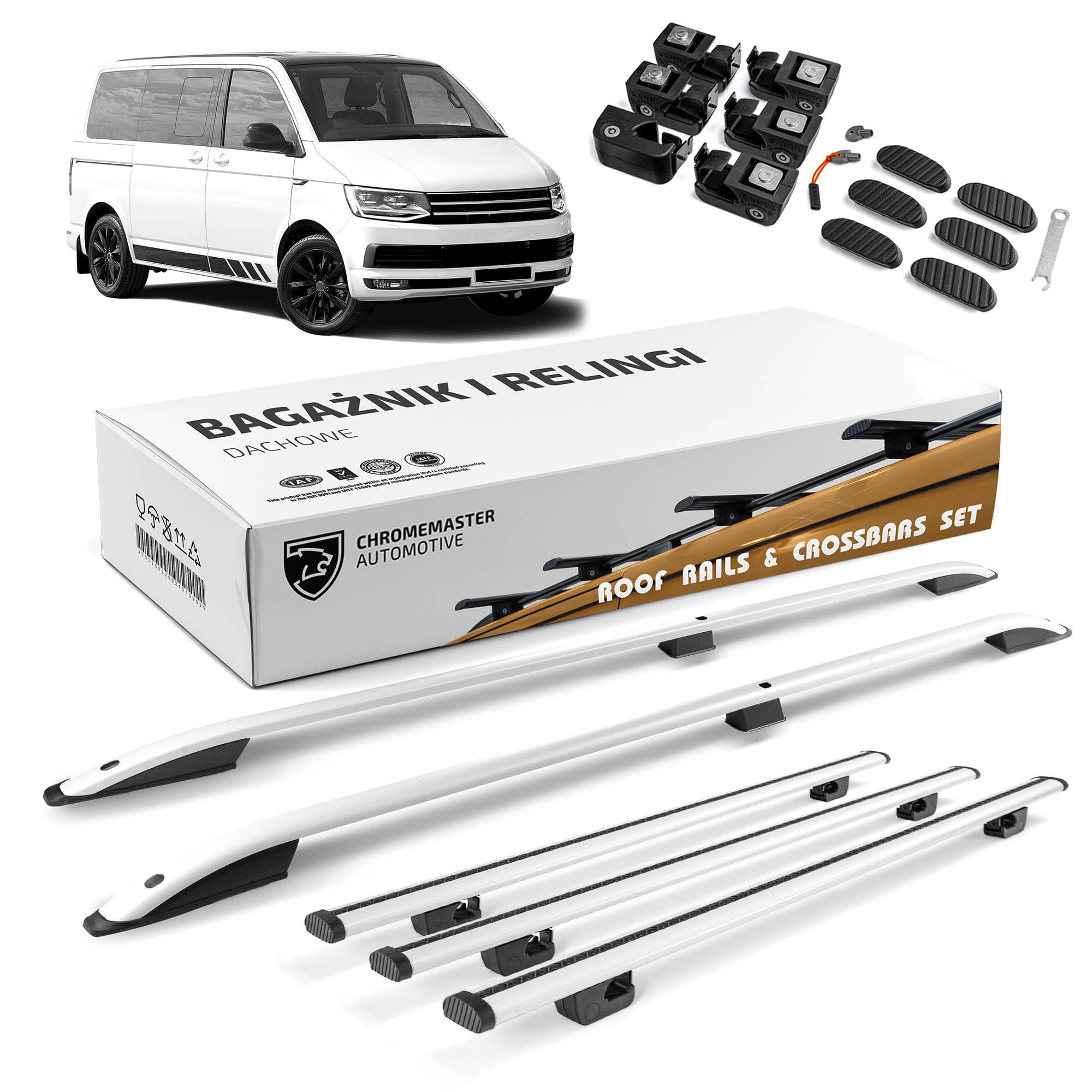 Roof rails with cross bars included SKYPORT — Silver, Aluminum | Plastic, Painted