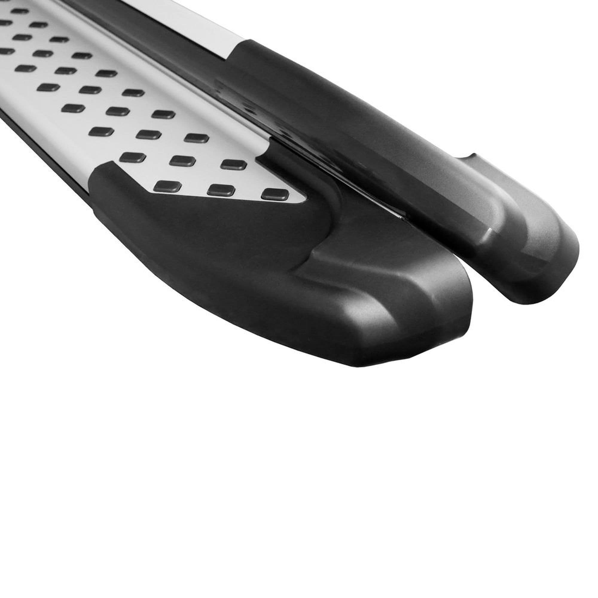 Side steps AB004 — Black | Silver, Aluminum | Plastic, Non-slip