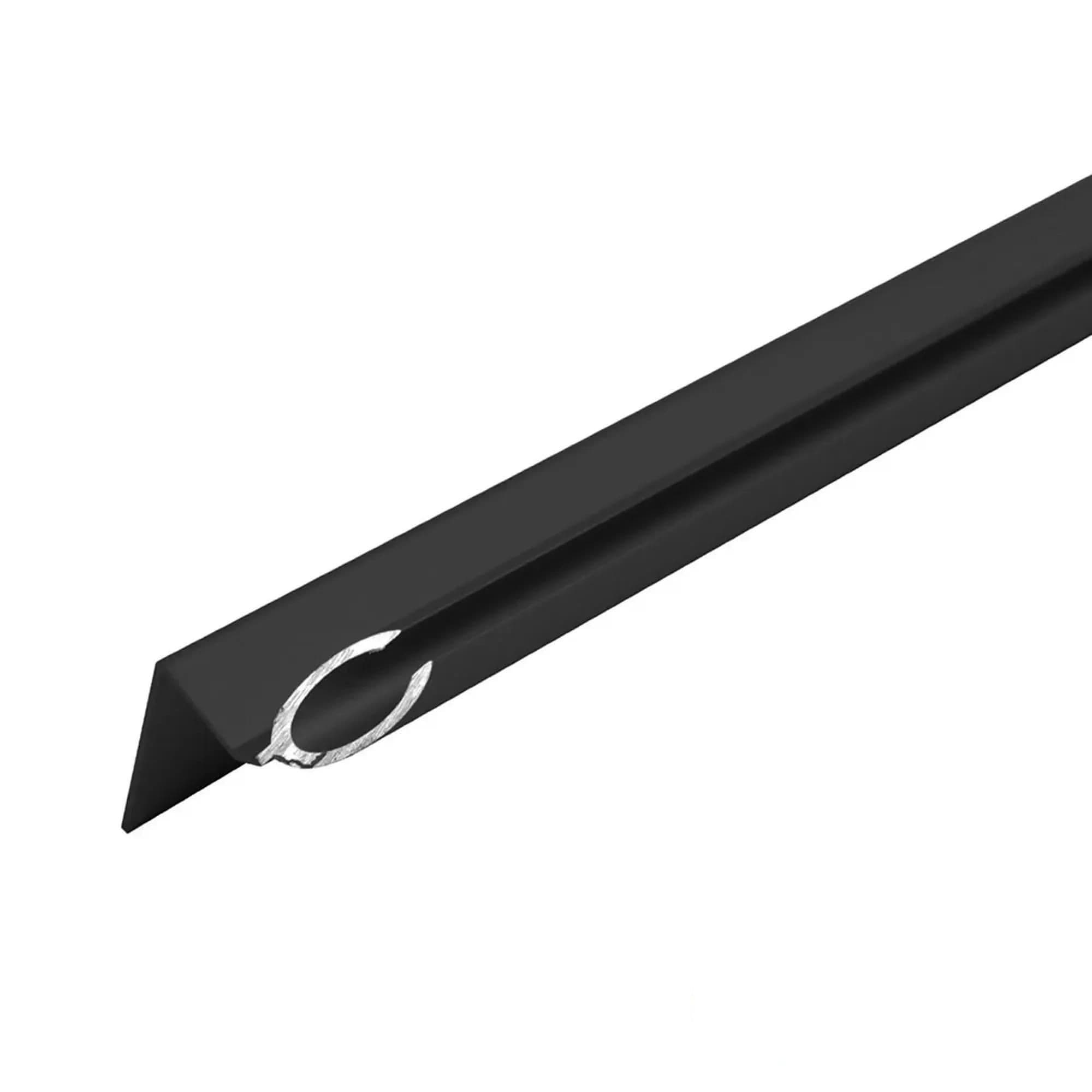 Awning rail — Black, Aluminum