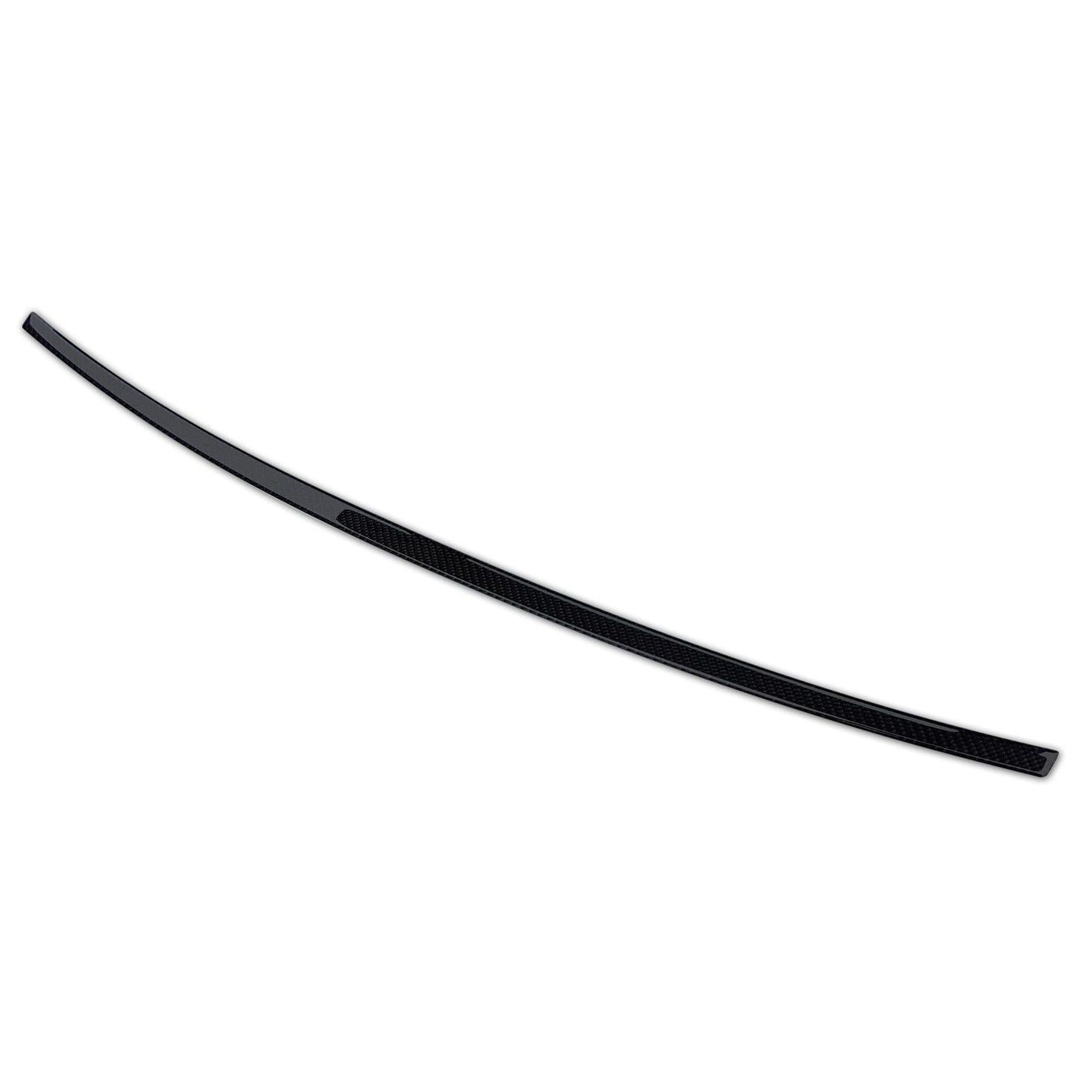 Rear bumper trim — Black, Carbon fiber, Shiny
