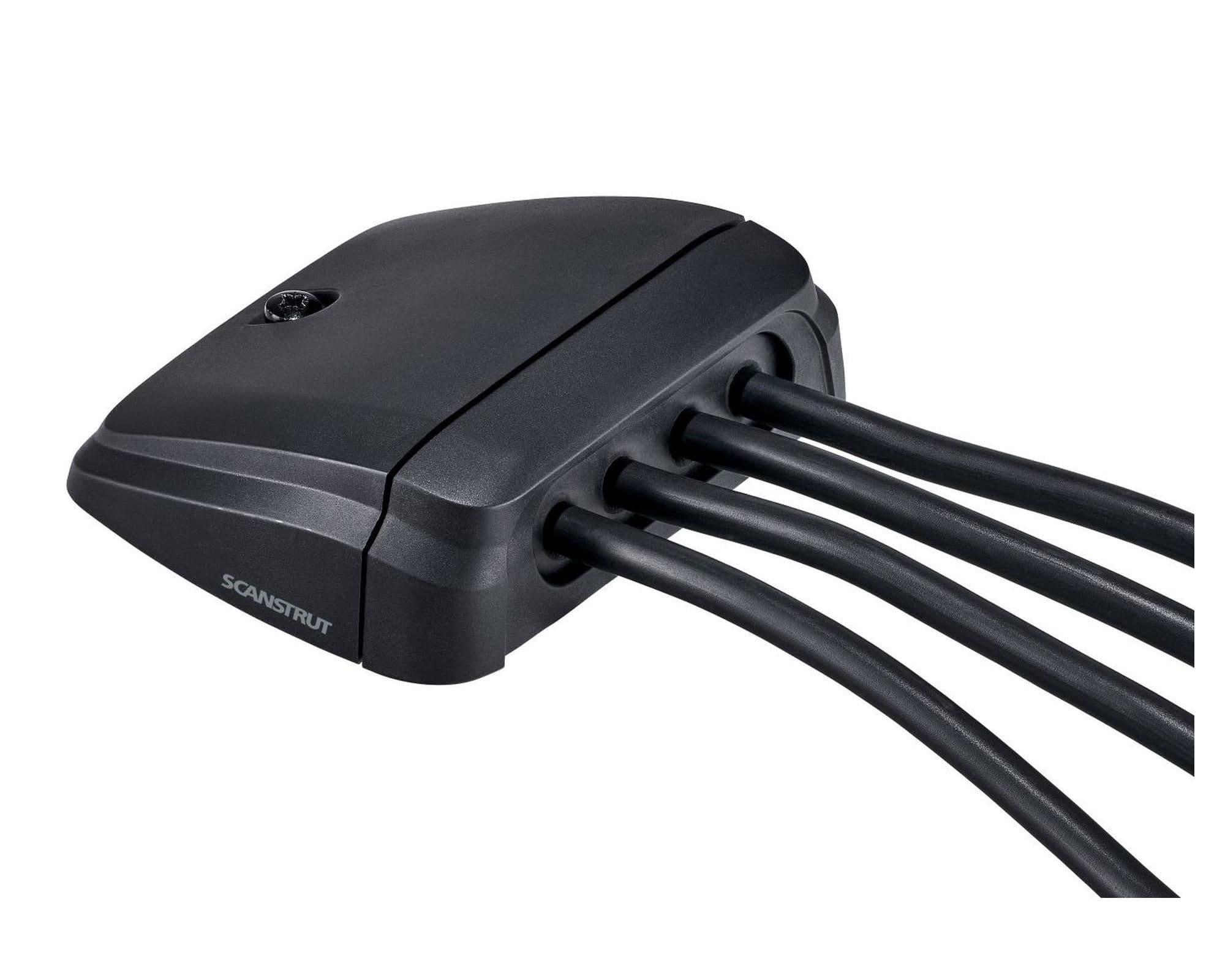 Waterproof multi-wire cable gland in horizontal orientation Deck Seals — Black, Plastic, Matte