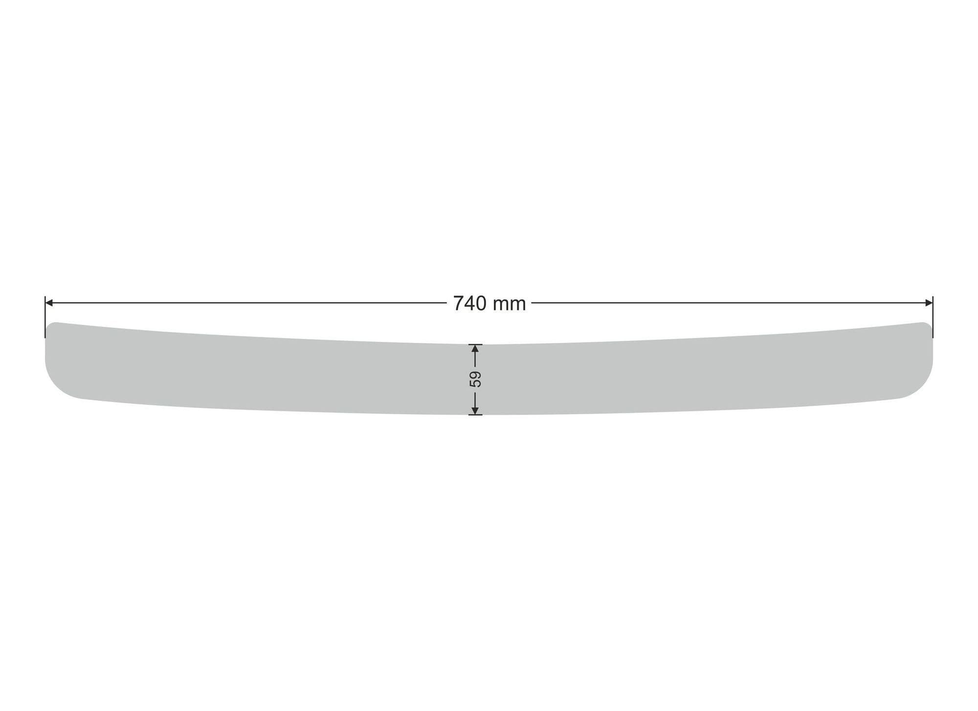 Rear bumper trim — Chrome, Stainless steel, Polished