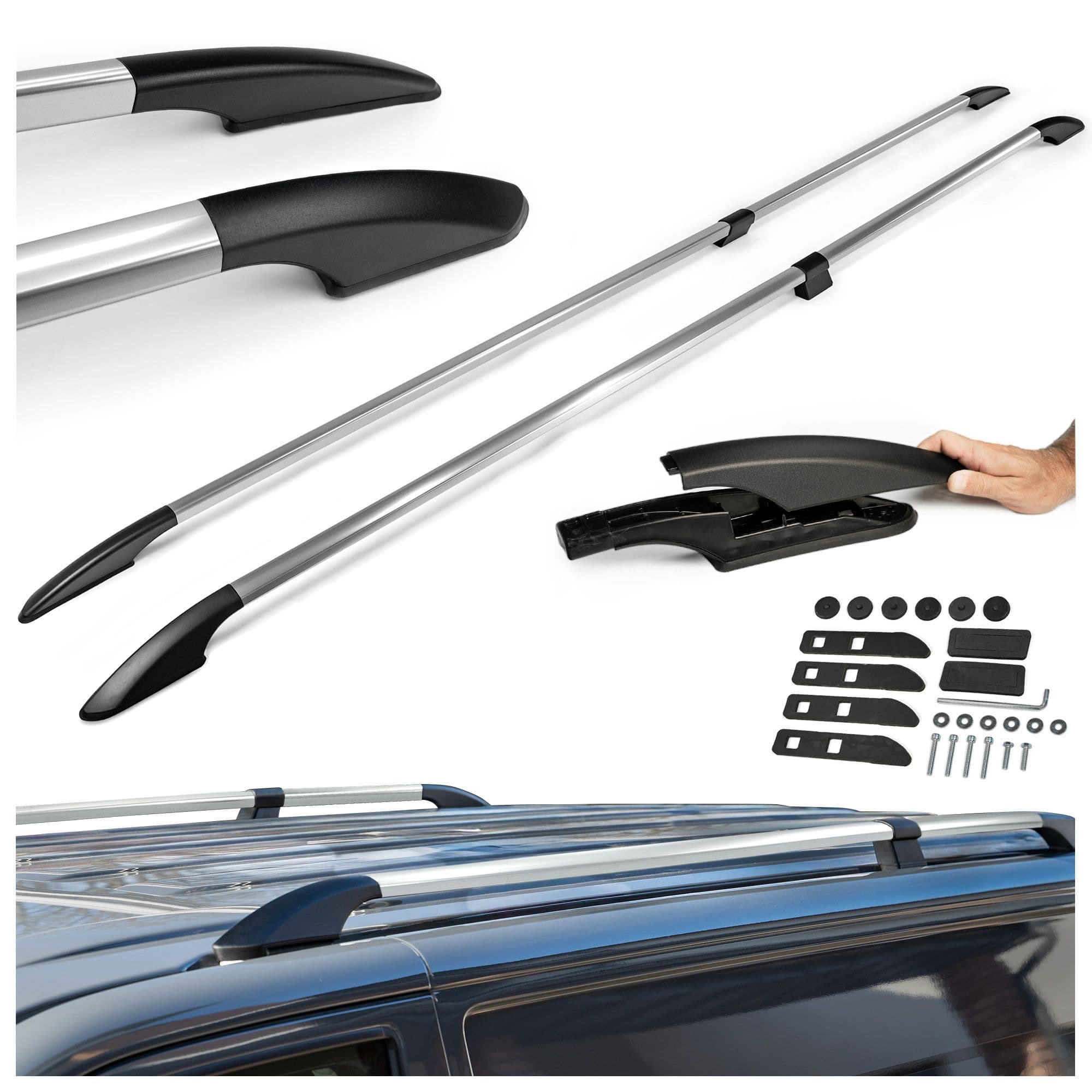 Split roof rails Solid — Chrome, Aluminum | Plastic, Polished
