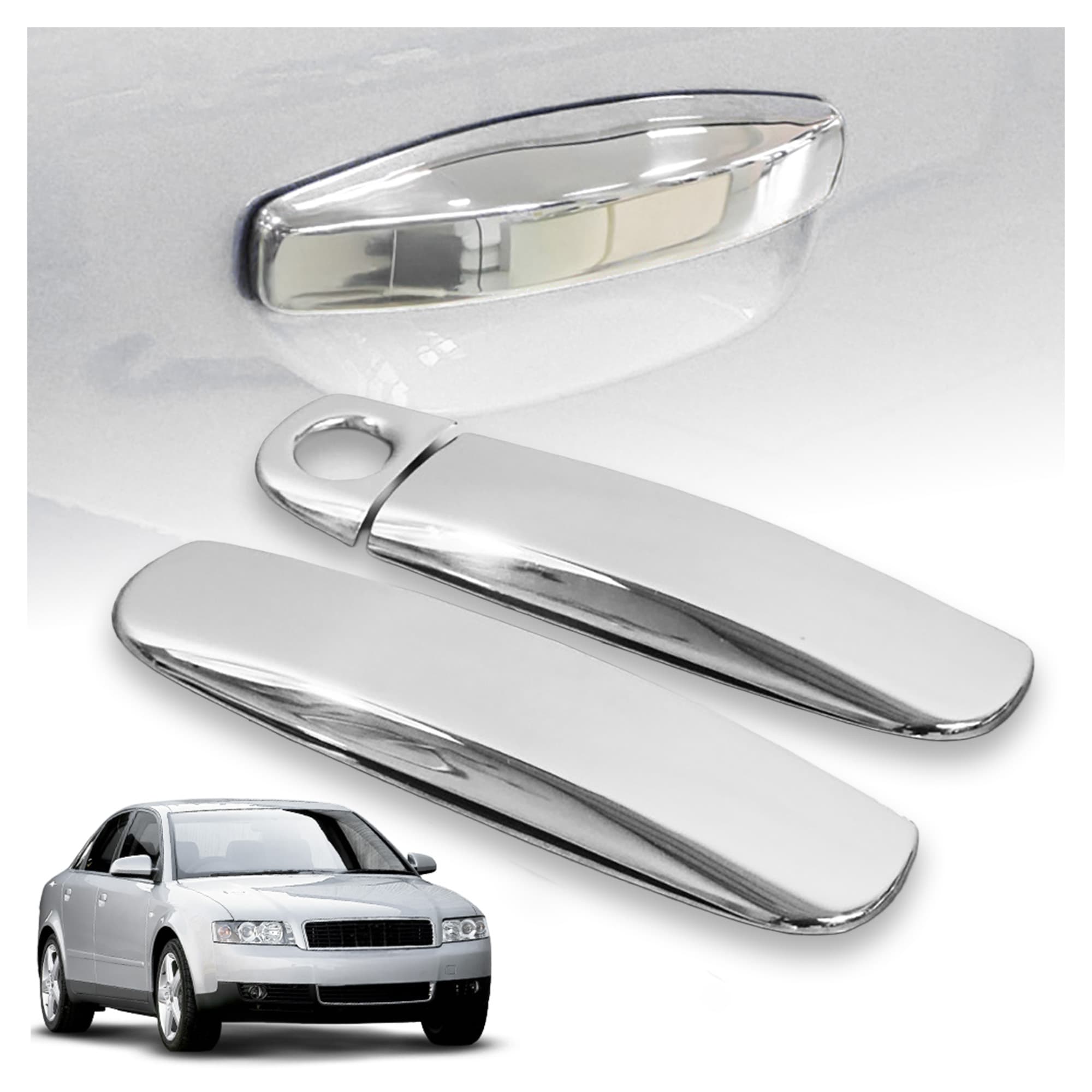Handle covers — Chrome, Stainless steel, Polished