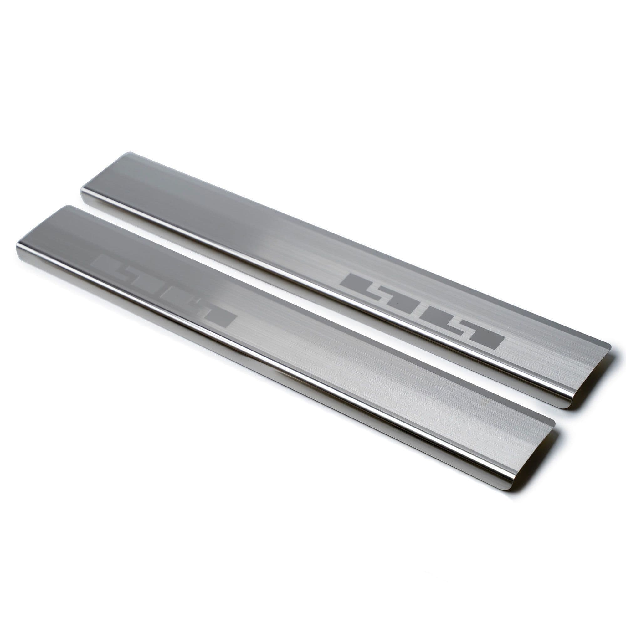 Front sill trims — Silver, Stainless steel, Brushed | polished