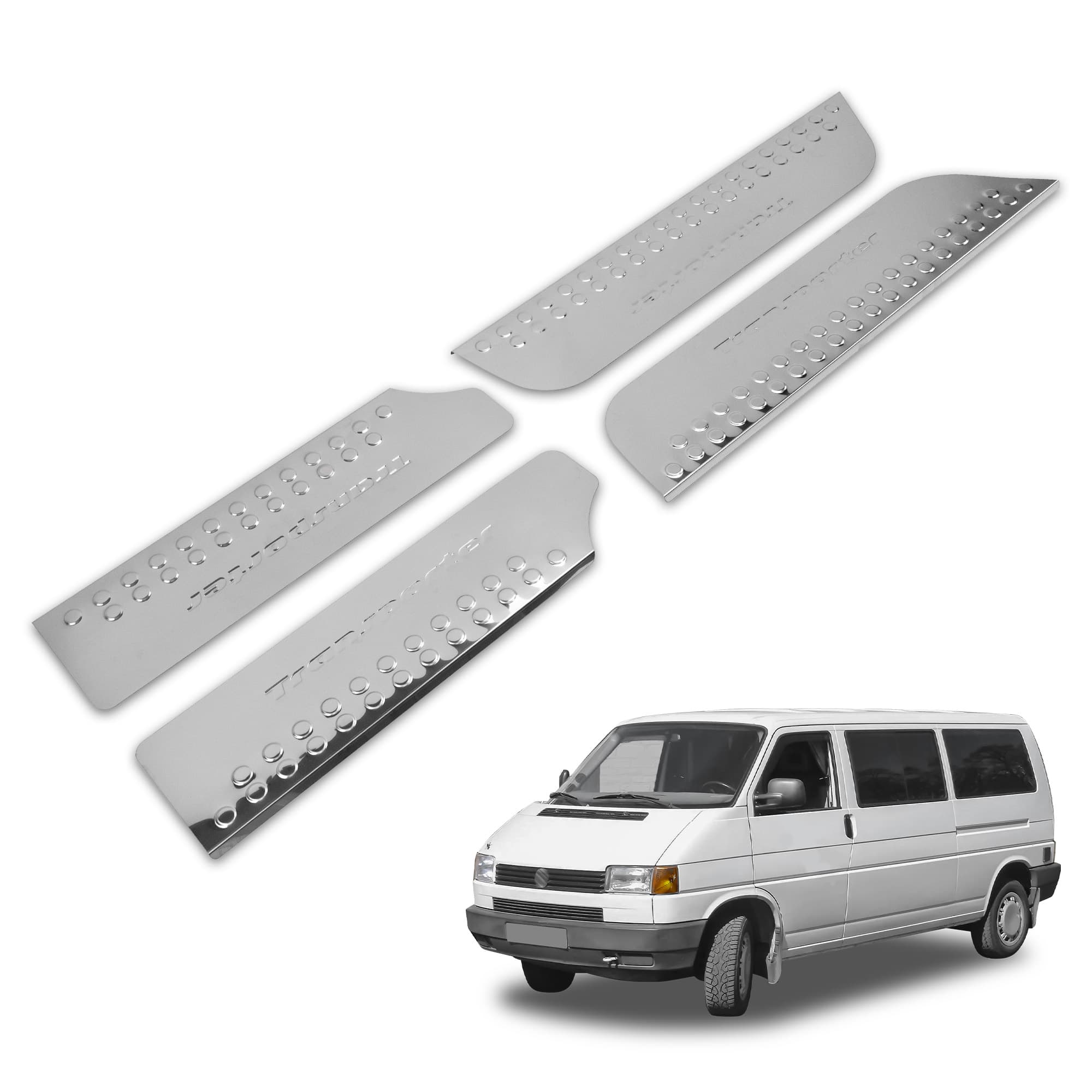 Covers for interior steps — Chrome, Stainless steel, Polished