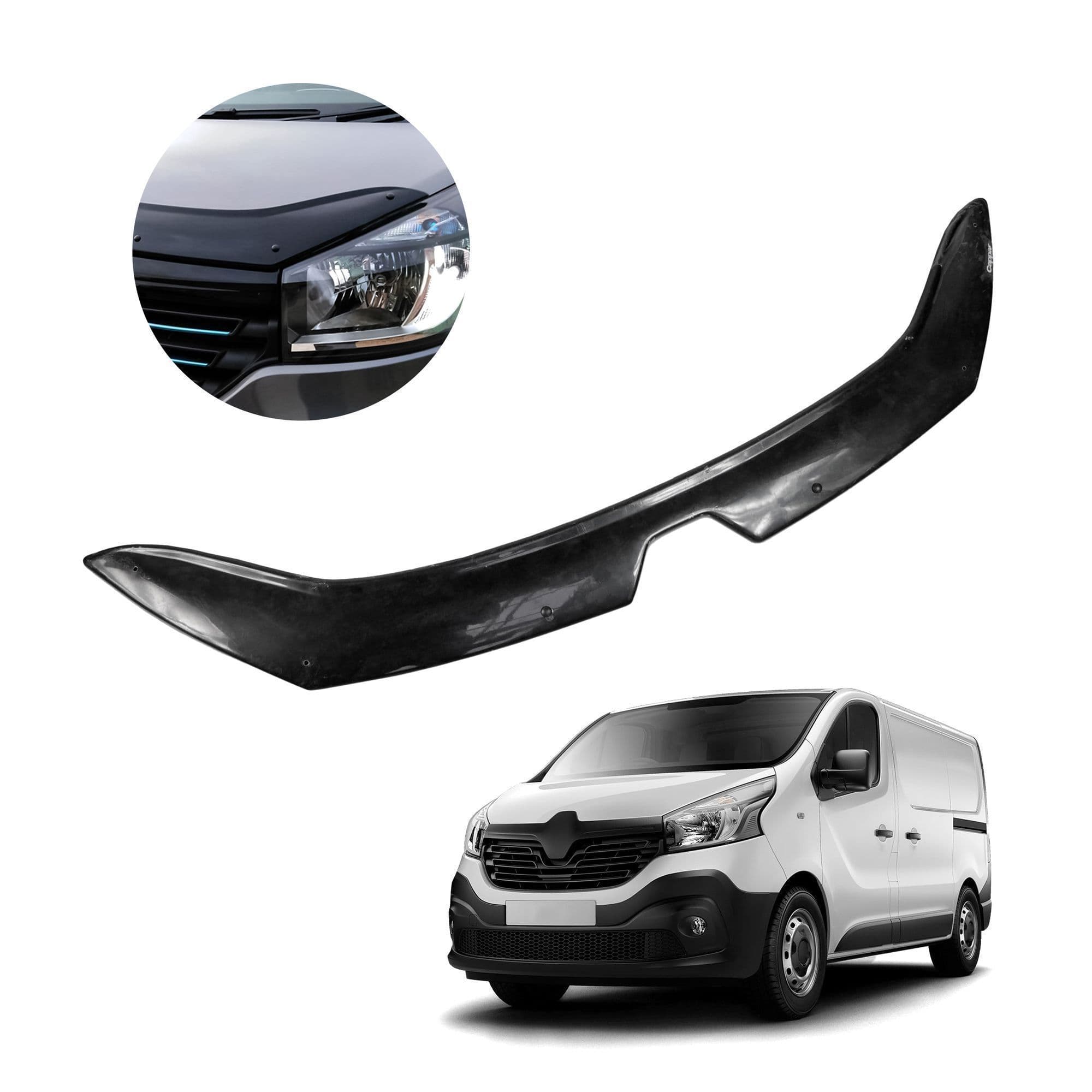 Bonnet guard — Black, ABS plastic, Shiny