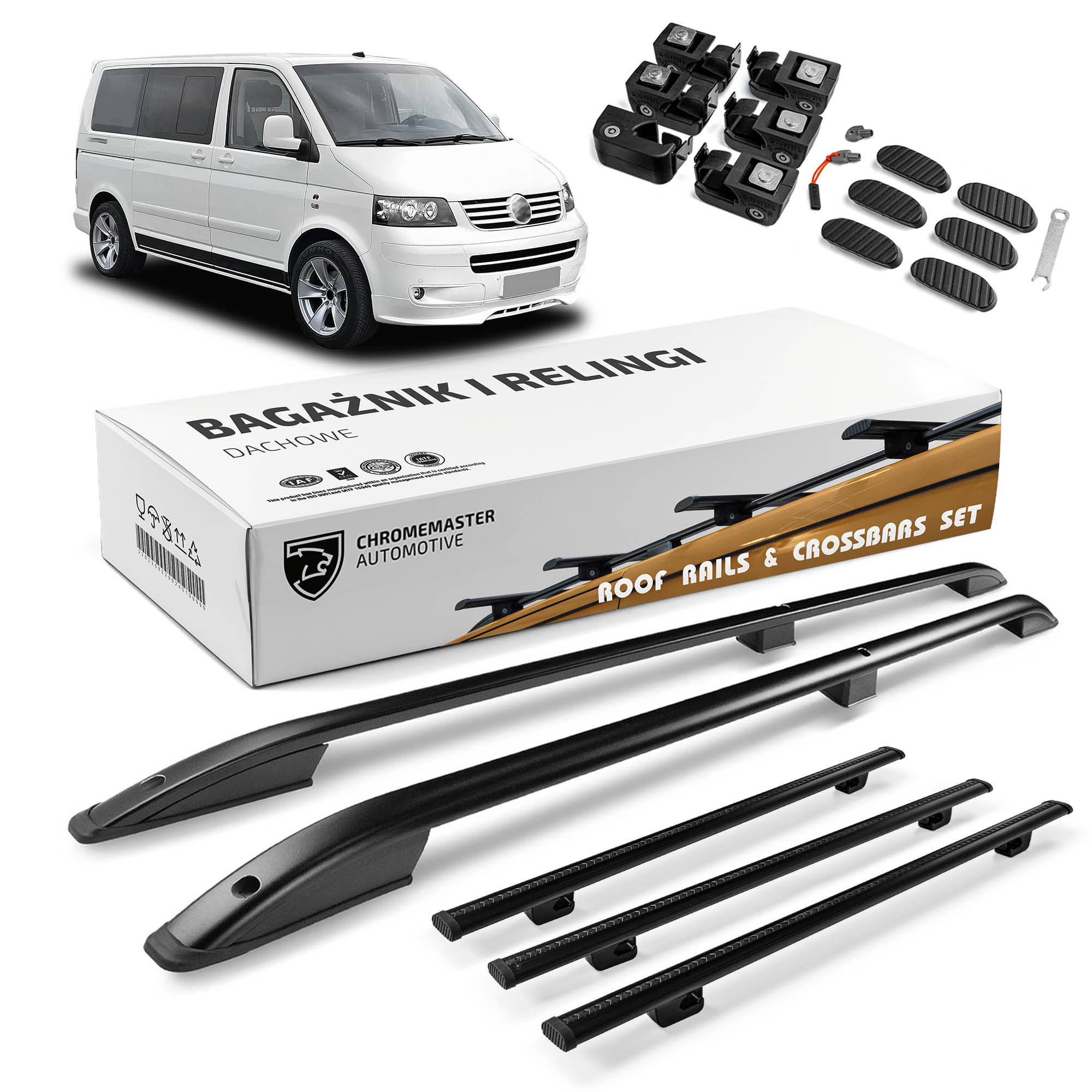 Roof rails with cross bars included SKYPORT — Black, Aluminum | Plastic, Painted