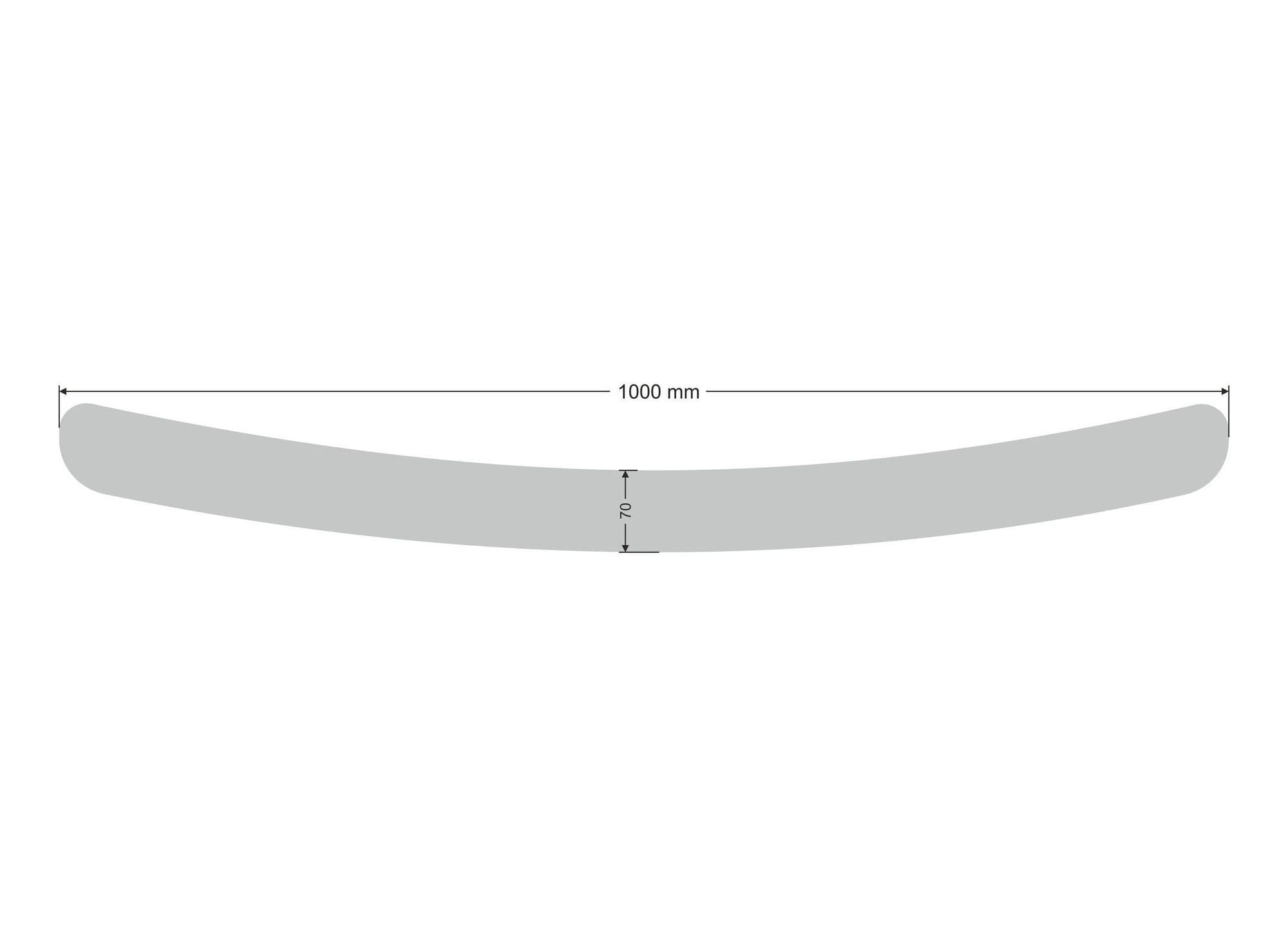 Rear bumper trim — Chrome, Stainless steel, Polished