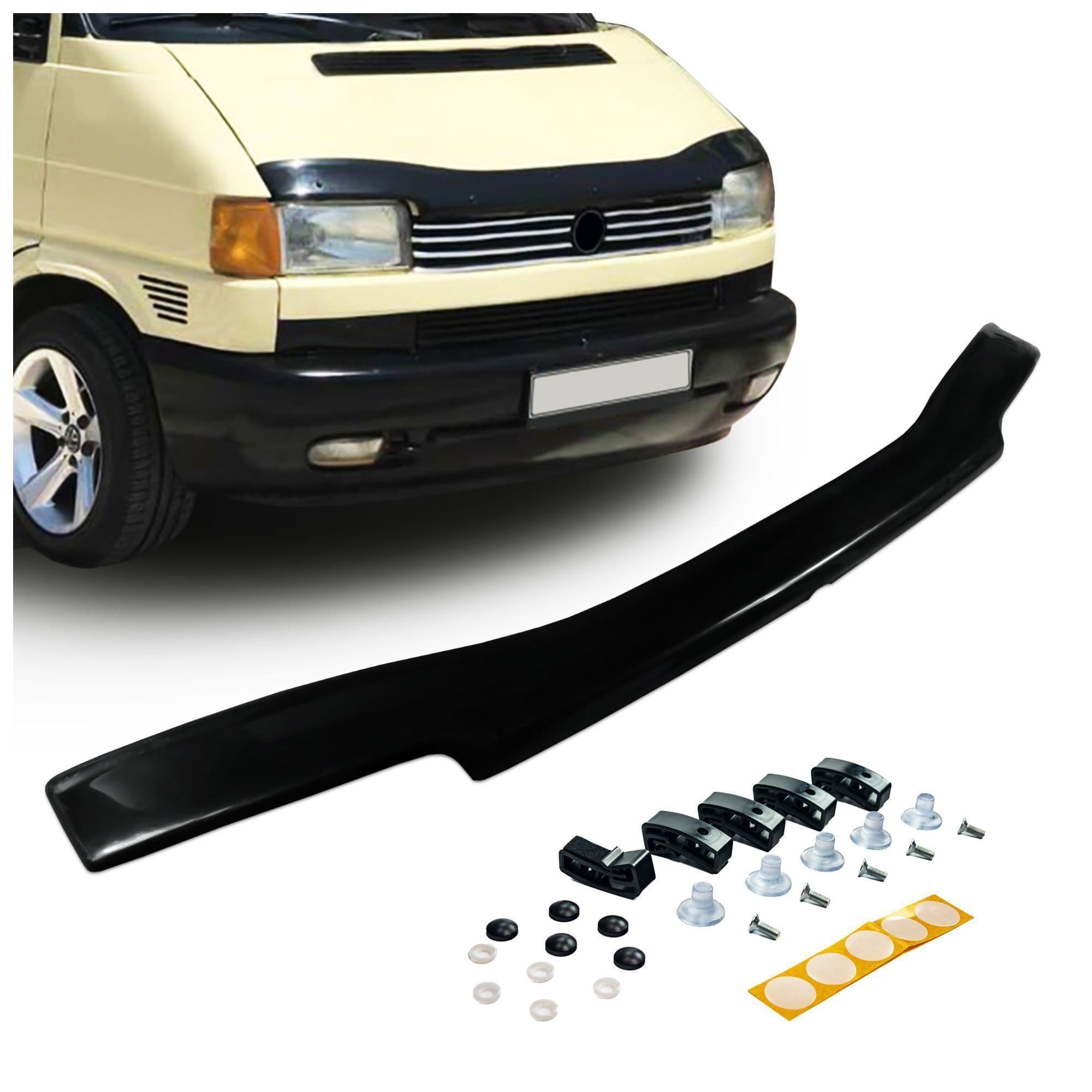 Bonnet guard — Black, ABS plastic, Shiny