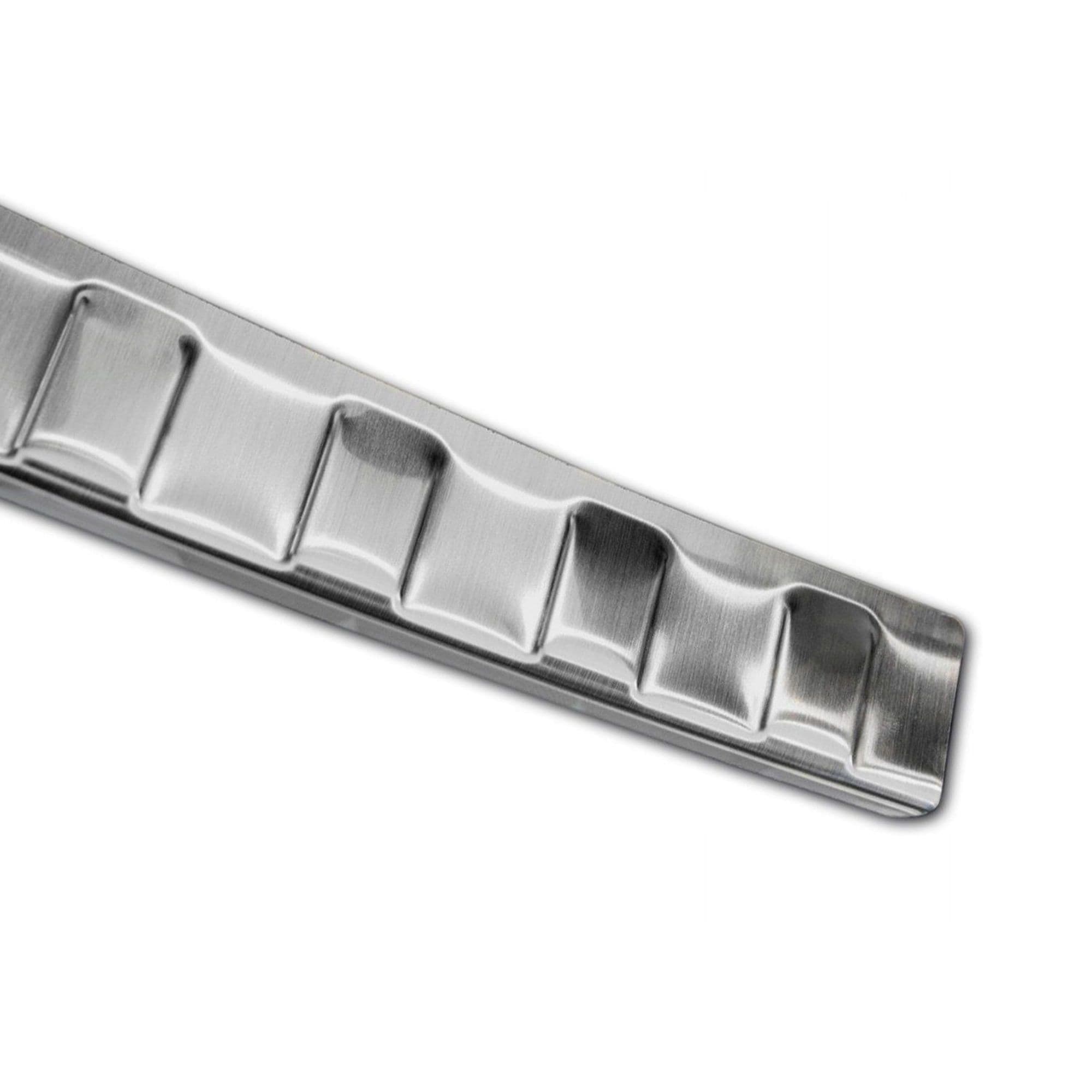Rear bumper trim — Silver, Stainless steel, Brushed