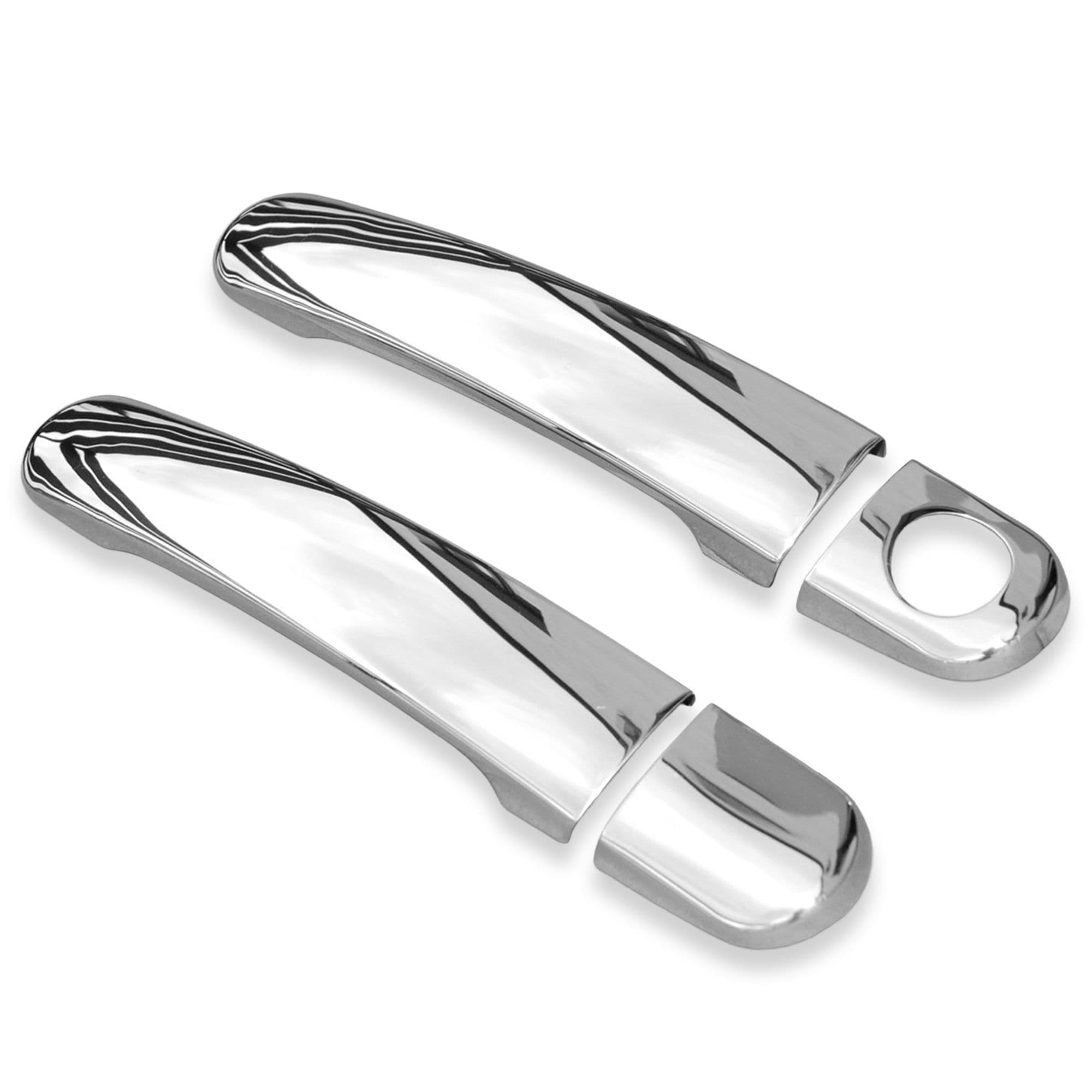 Front door handle covers — Chrome, Stainless steel, Polished