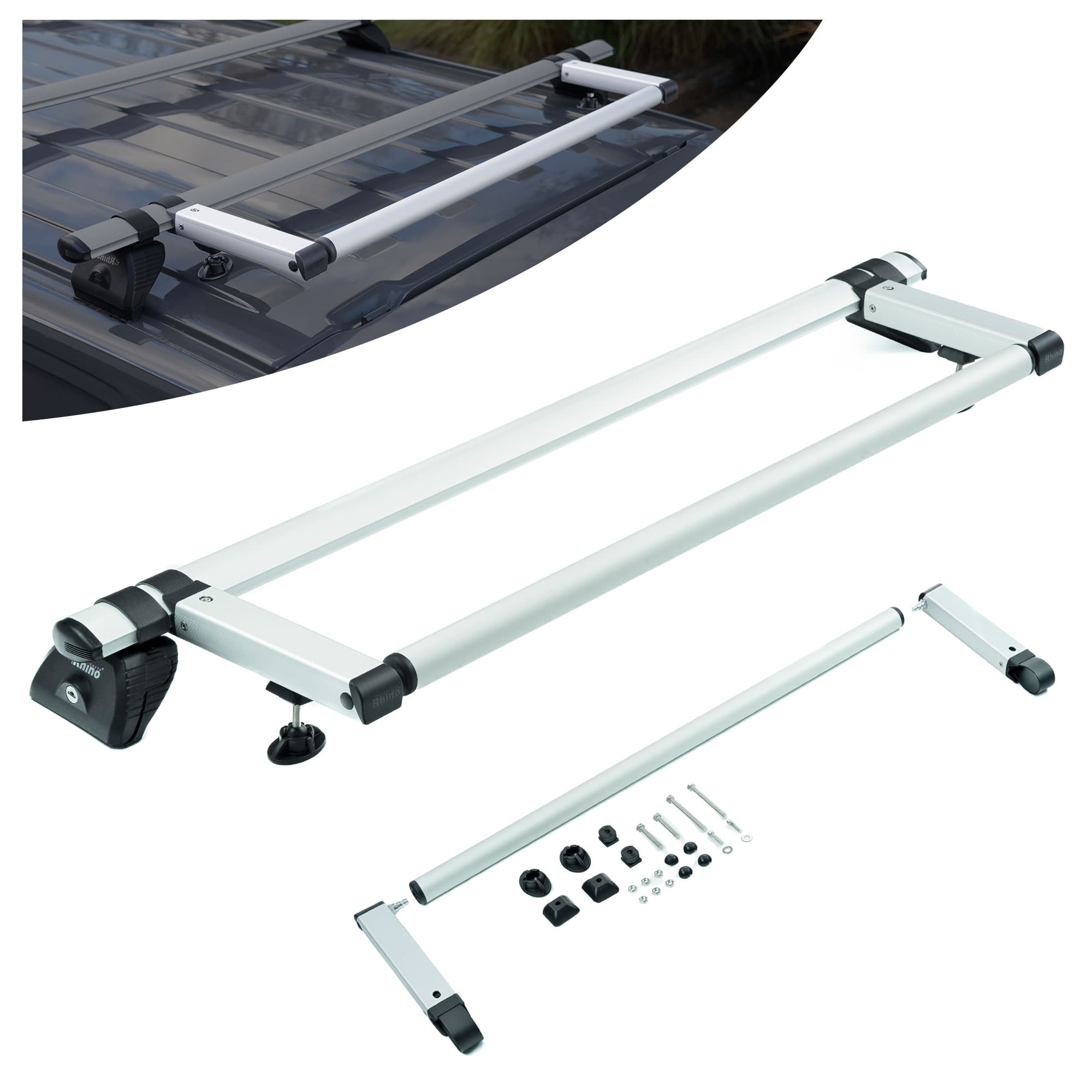 Load roller for Kammbar roof racks KammRoller — Silver, Stainless steel, Matte