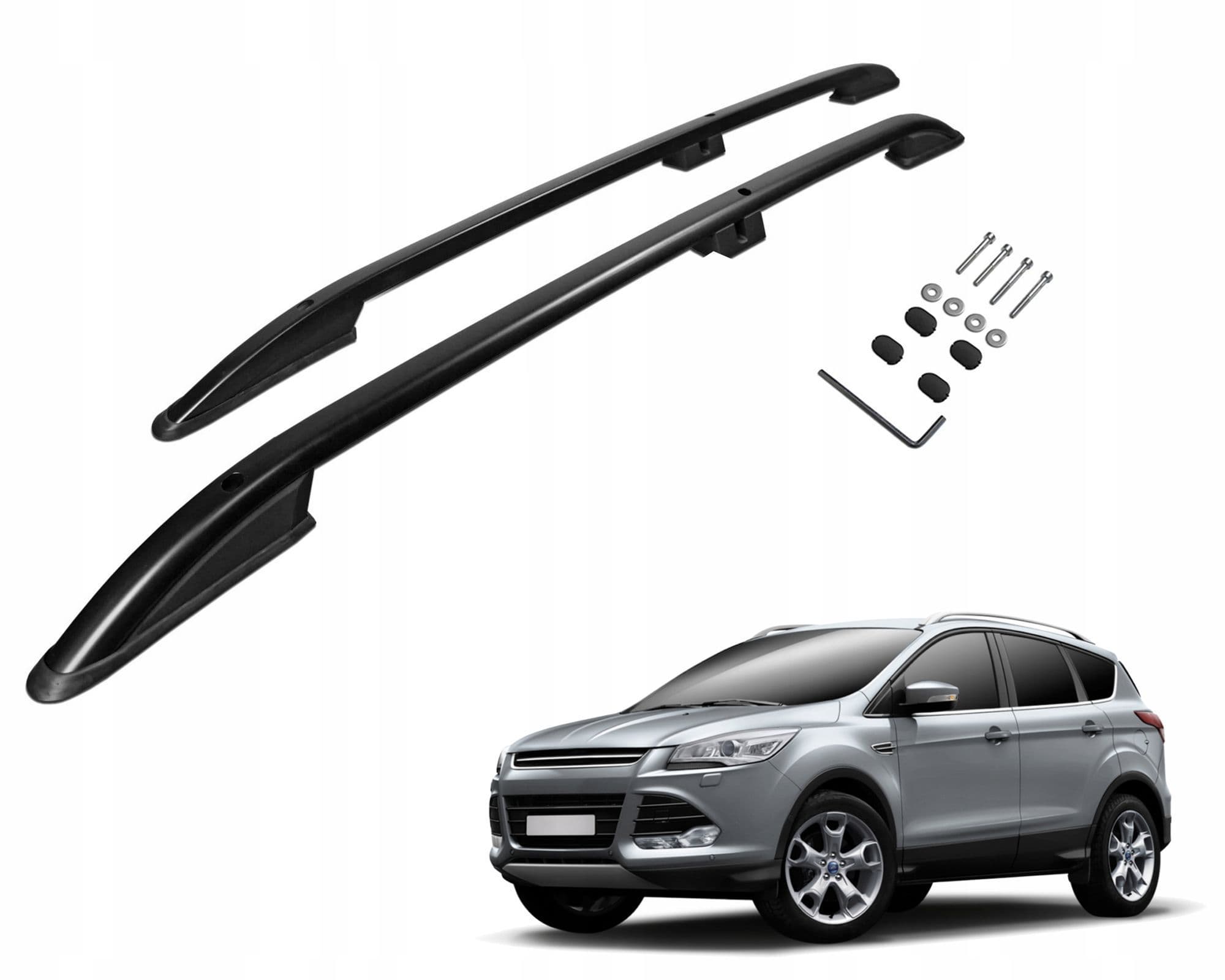 Roof rails Crown — Black, Aluminum | Plastic, Matte