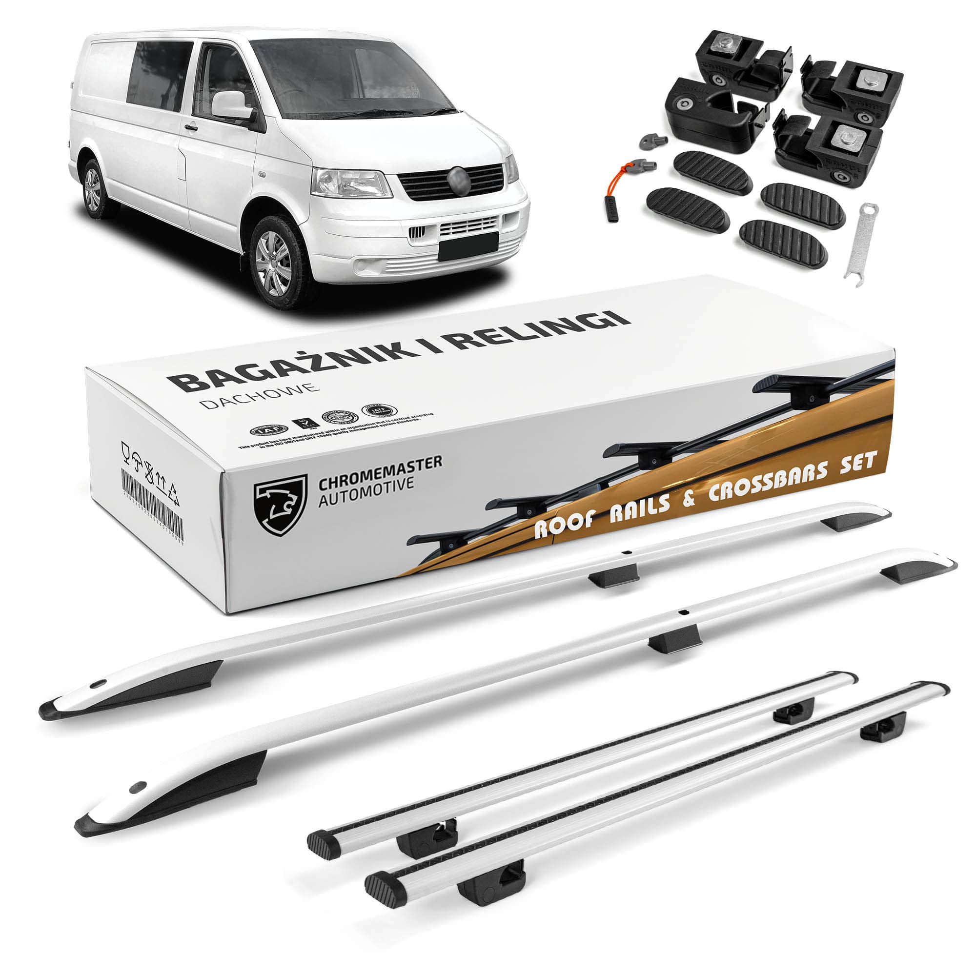 Roof rails with cross bars included SKYPORT — Silver, Aluminum | Plastic, Painted