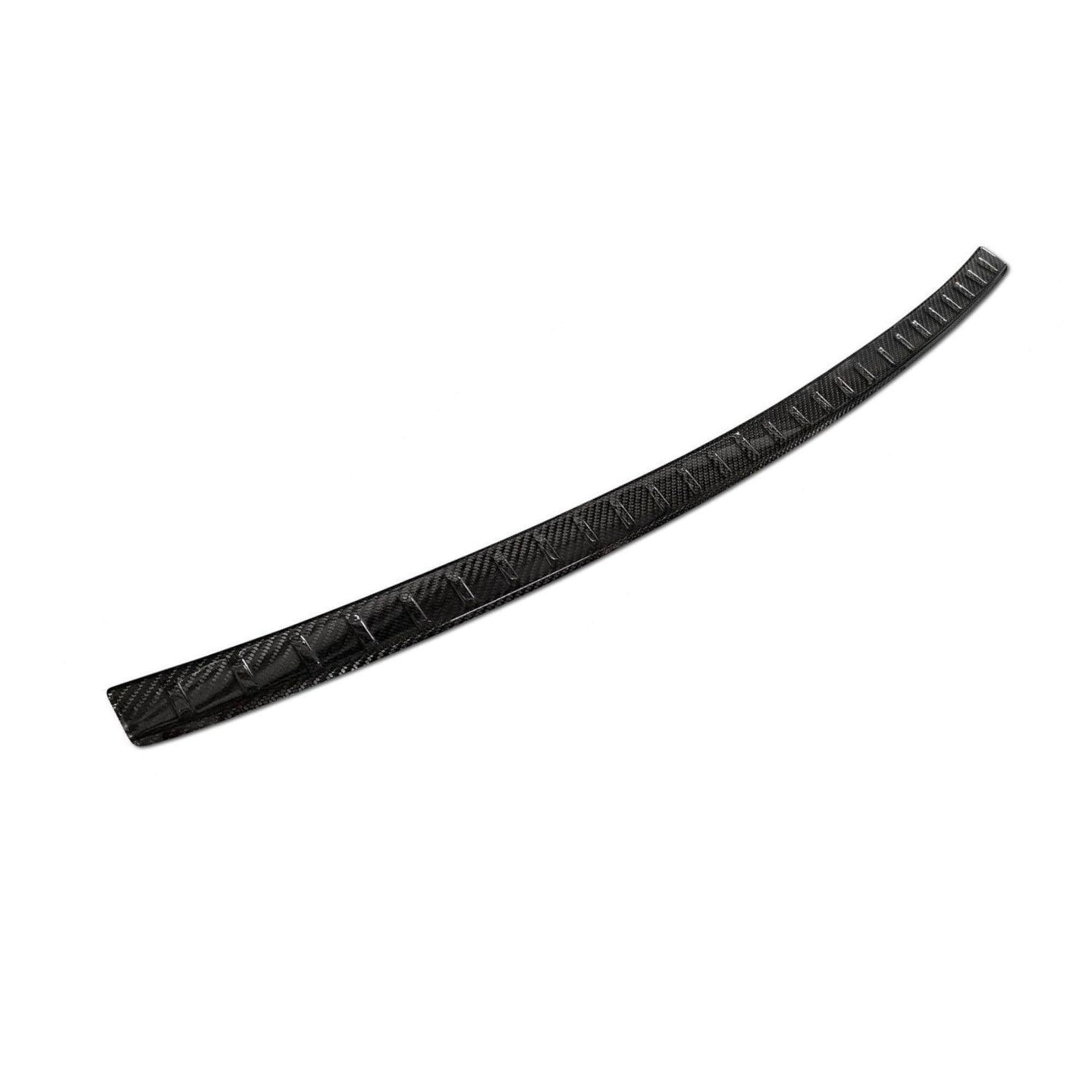Rear bumper trim — Black, Carbon fiber, Shiny