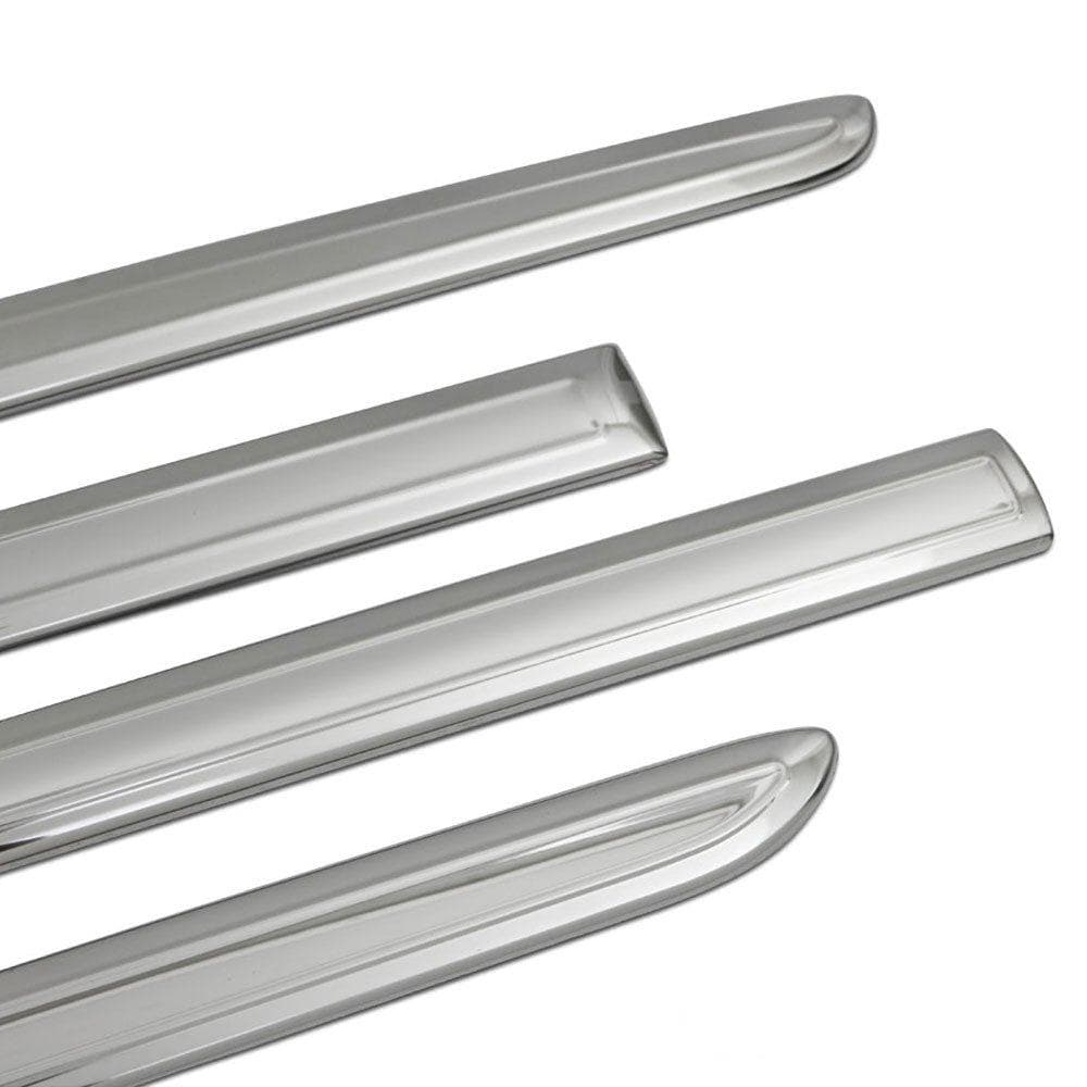 Moulures de portes latérales — Chrome, Acier inoxydable, Poli