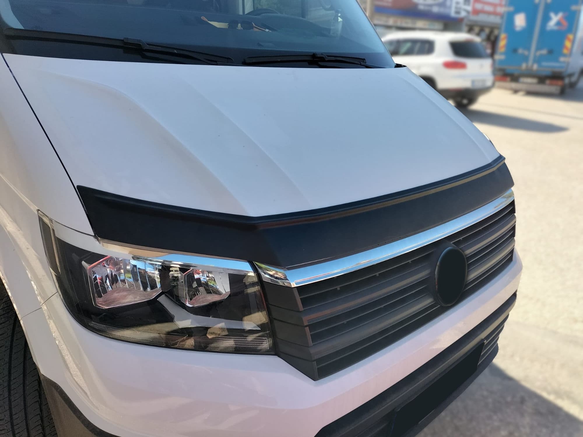 Bonnet guard — Black, ABS plastic, Shiny