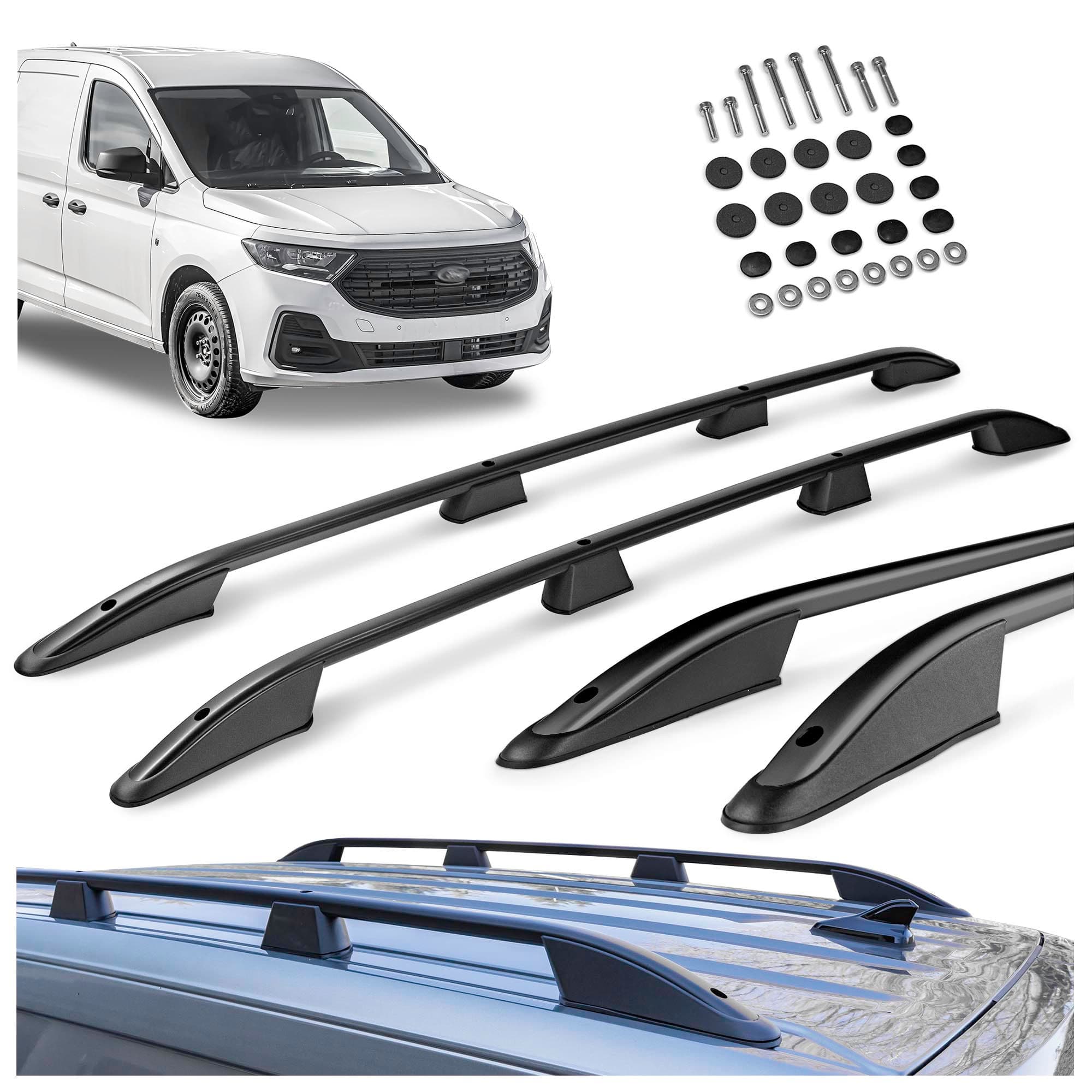 Relingi dachowe Elegance — Czarny, Aluminium | Tworzywo sztuczne, Malowane