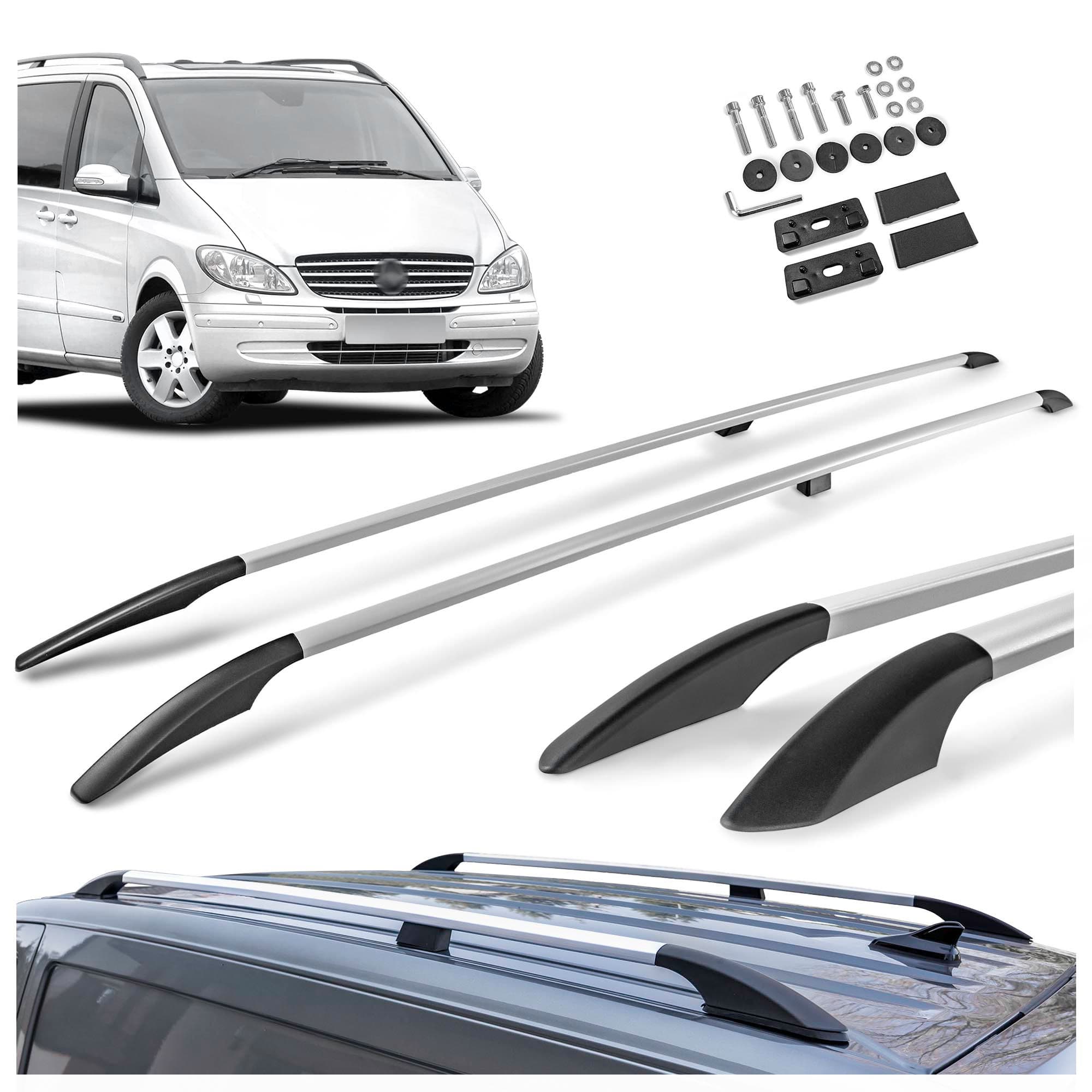 Roof rails Solid — Silver, Aluminum | Plastic, Matte