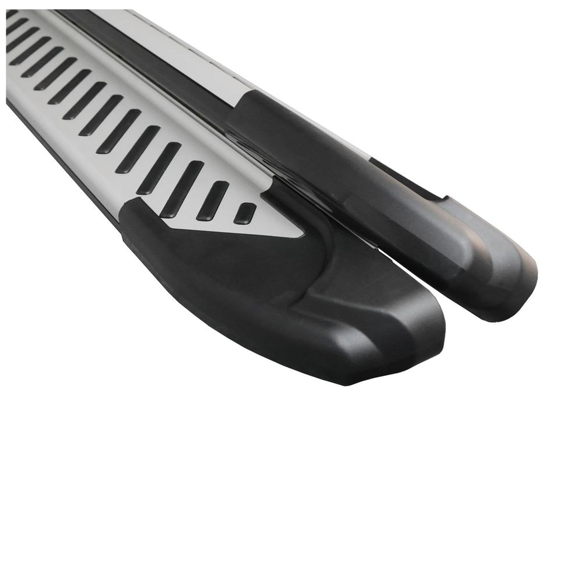 Side steps AB007 — Black | Silver, Aluminum | Plastic, Non-slip