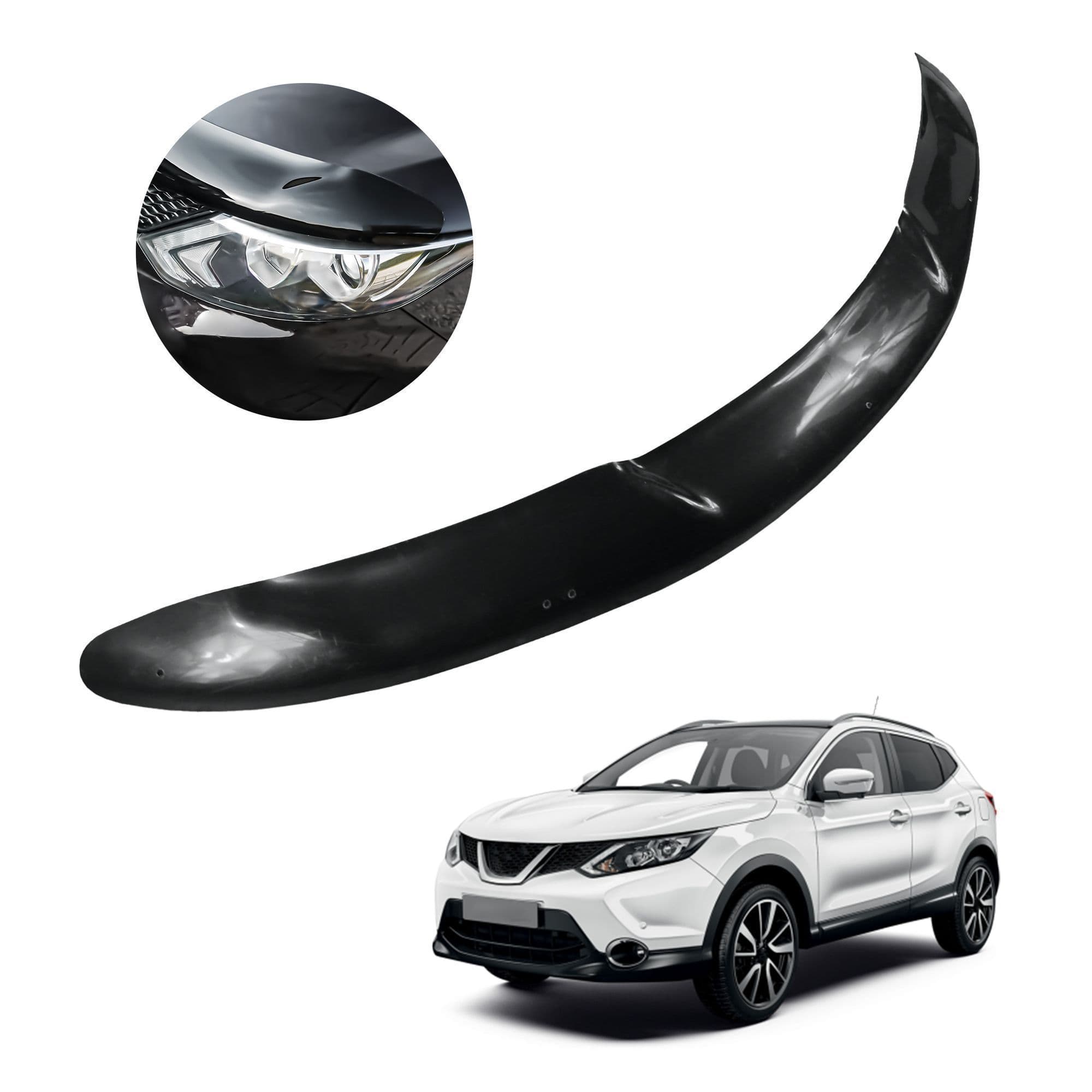 Bonnet guard — Black, ABS plastic, Shiny