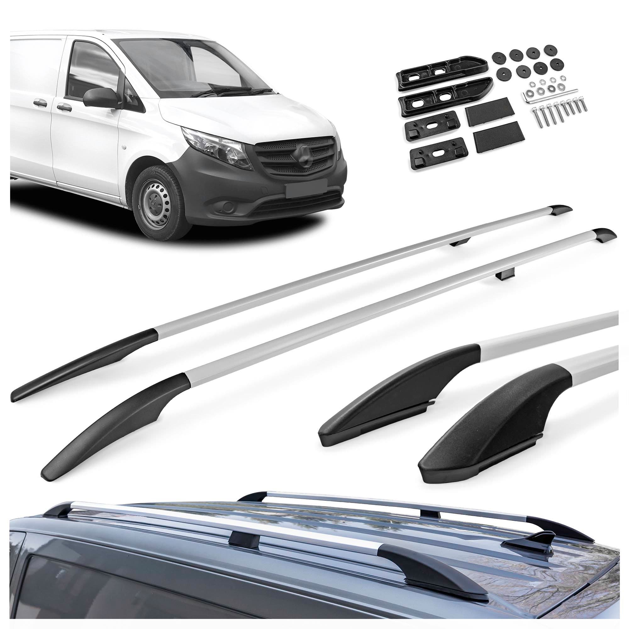 Roof rails Solid — Silver, Aluminum | Plastic, Matte