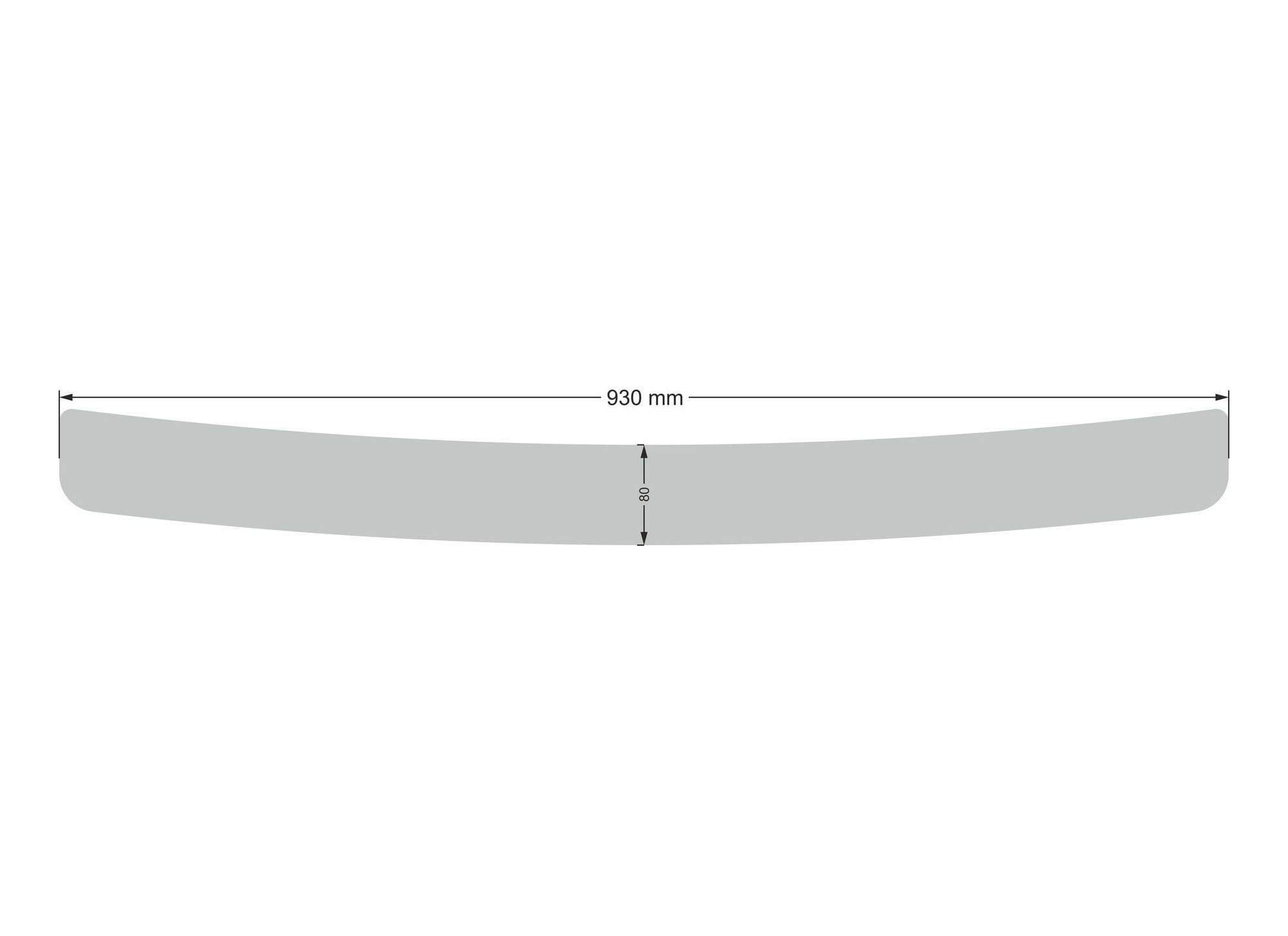 Rear bumper trim — Chrome, Stainless steel, Polished
