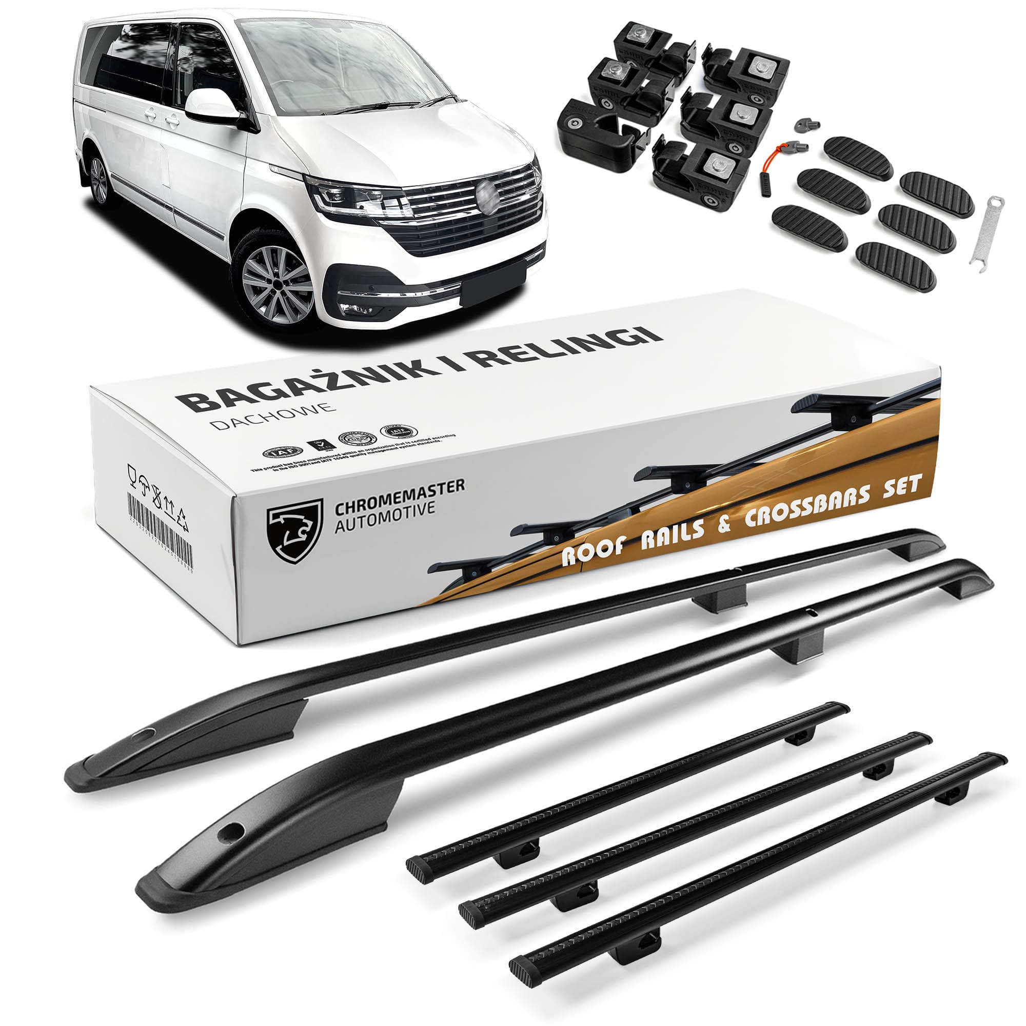 Roof rails with cross bars included SKYPORT — Black, Aluminum | Plastic, Painted