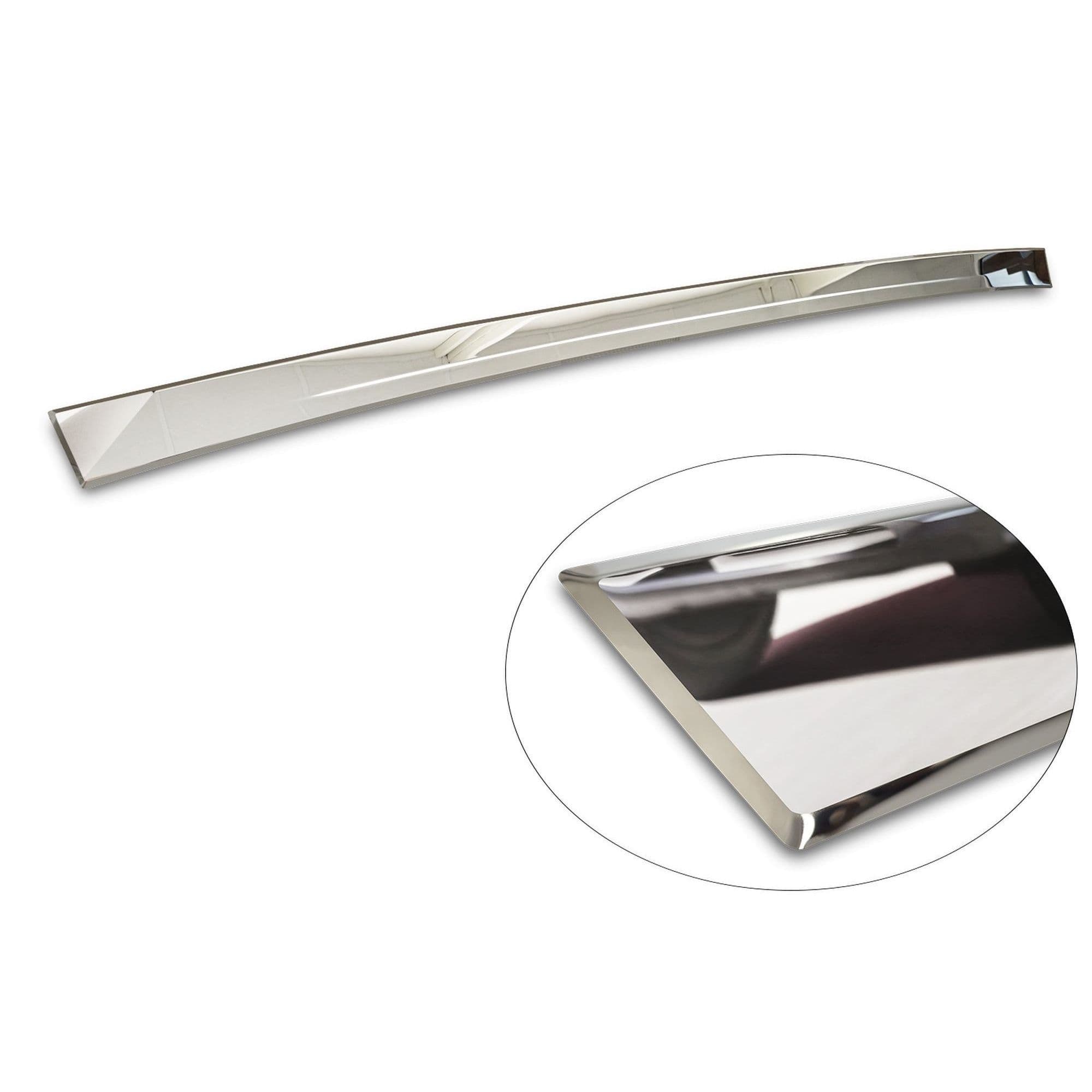 Rear tailgate edge trim — Chrome, Stainless steel, Polished
