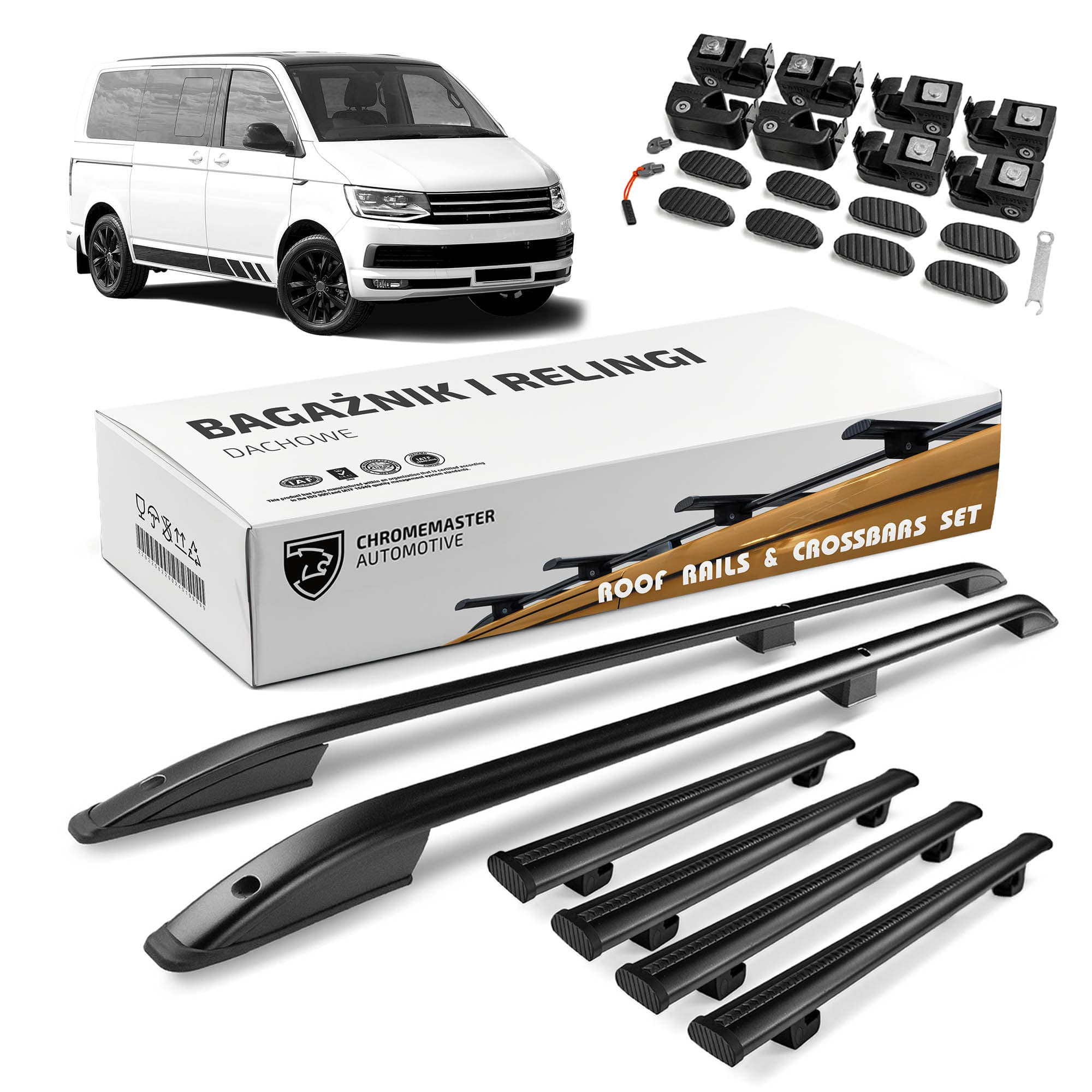 Roof rails with cross bars included SKYPORT — Black, Aluminum | Plastic, Painted