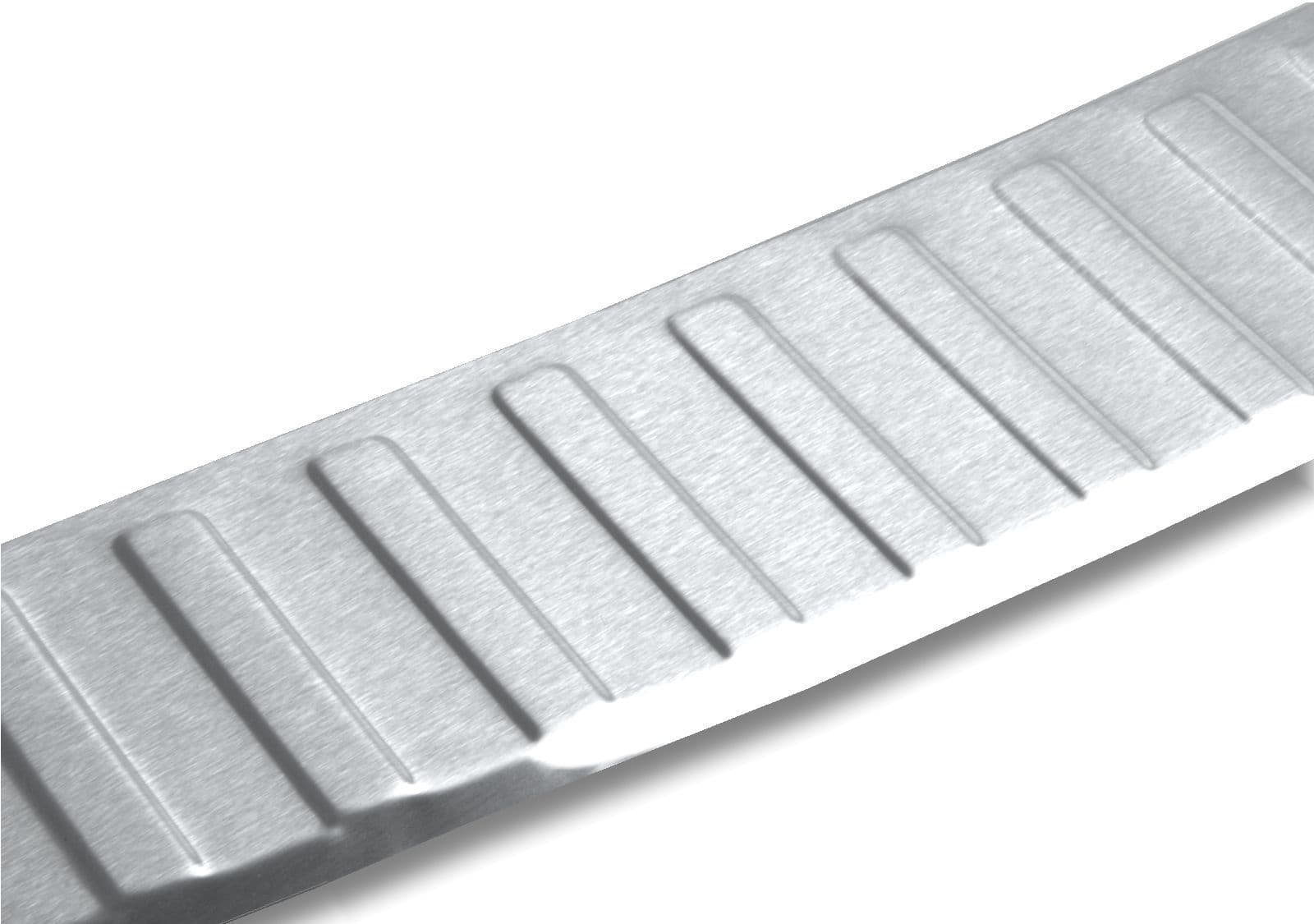 Rear bumper trim — Silver, Stainless steel, Brushed