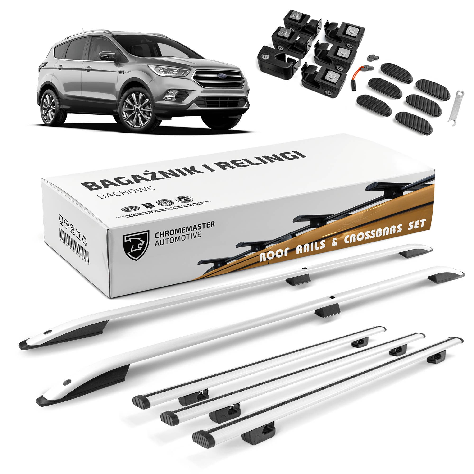 Roof rails with cross bars included SKYPORT — Silver, Aluminum | Plastic, Painted
