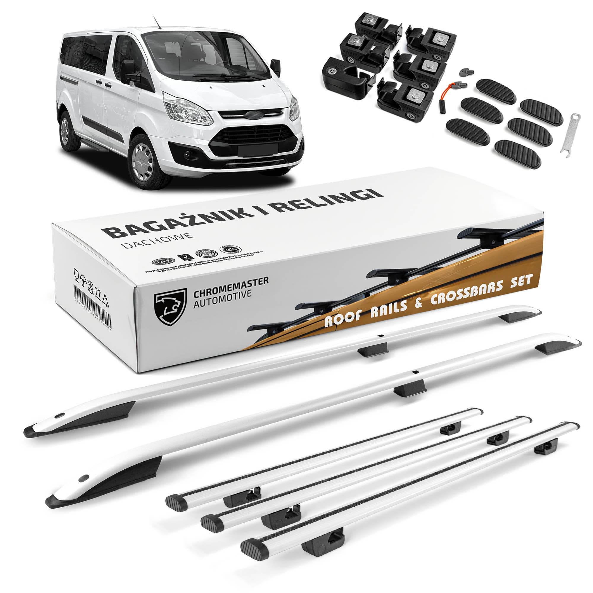 Roof rails with cross bars included SKYPORT — Silver, Aluminum | Plastic, Painted