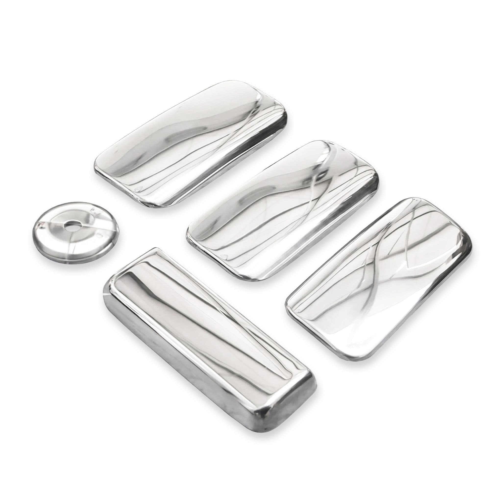 Handle covers — Chrome, Stainless steel, Polished