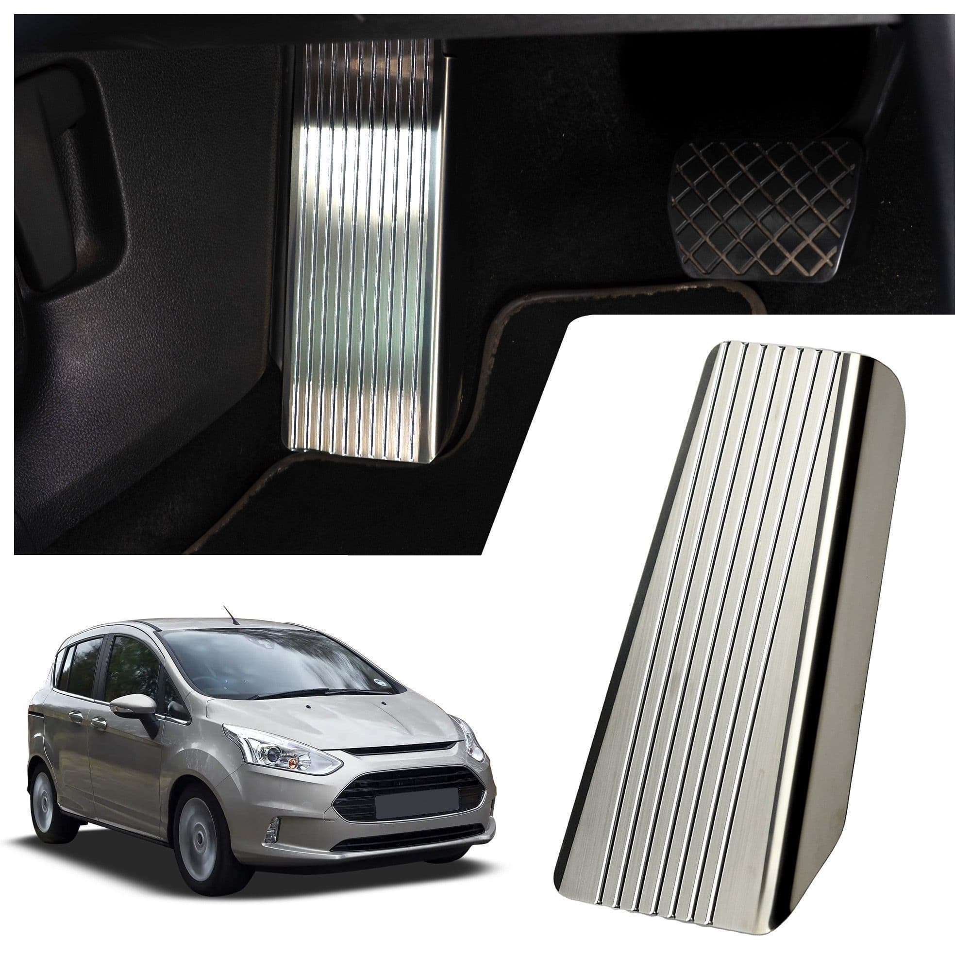 Footrest plate — Silver, Stainless steel, Brushed