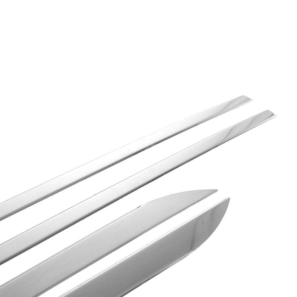 Moulures de portes latérales — Chrome, Acier inoxydable, Poli